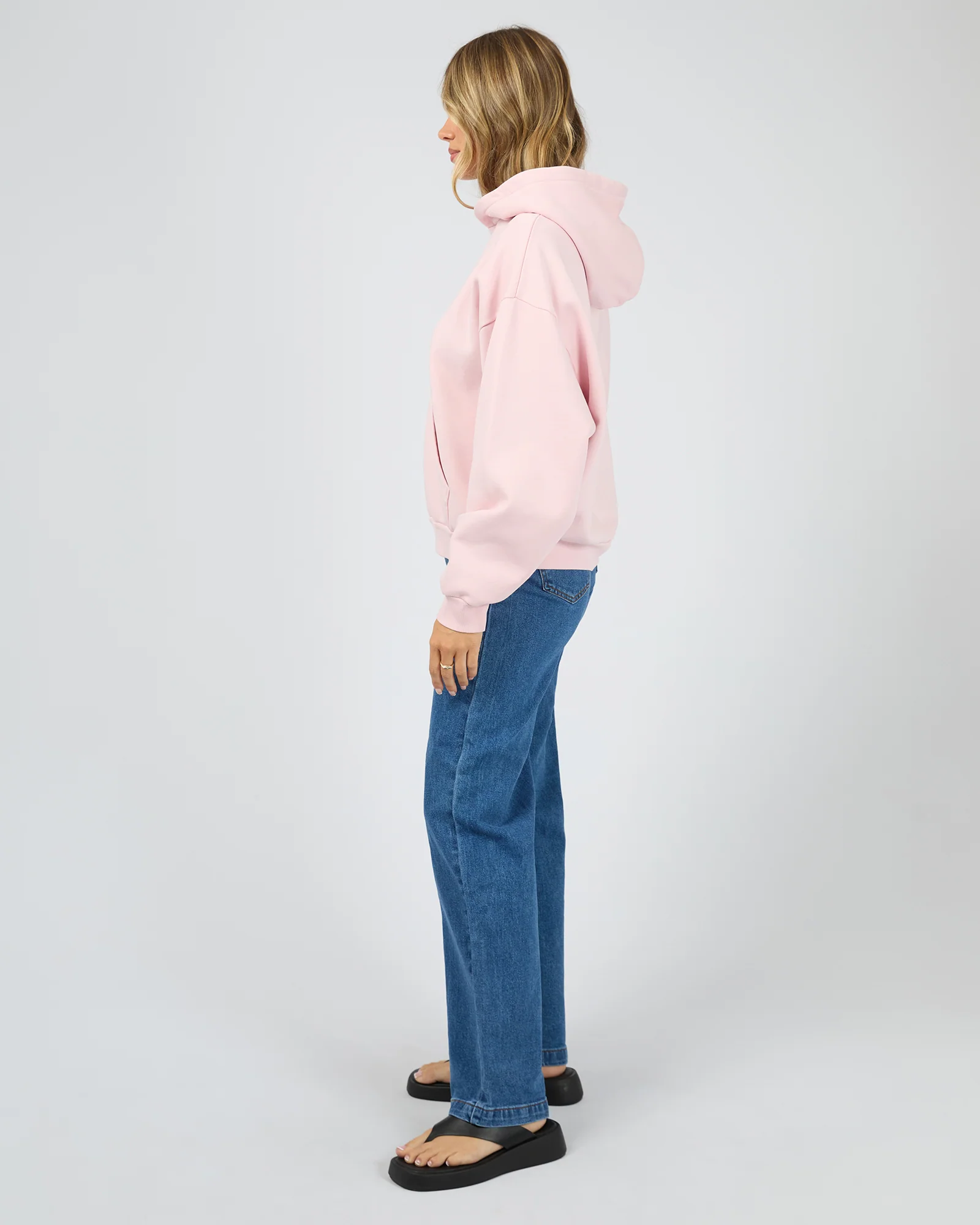 Aae Washed Box Hoodie Light Pink - Image 6