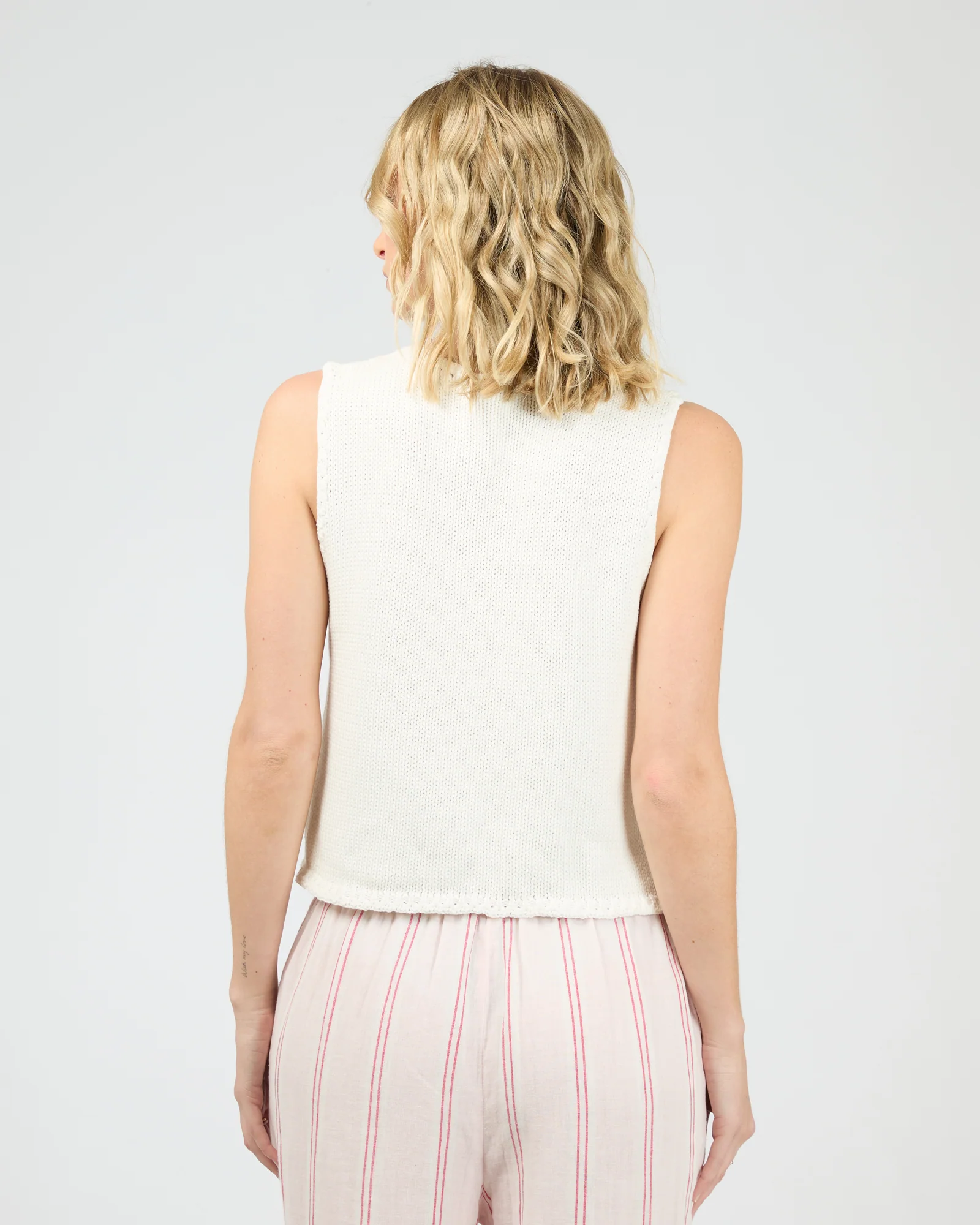 Addie Knit Top Vintage White - Image 3