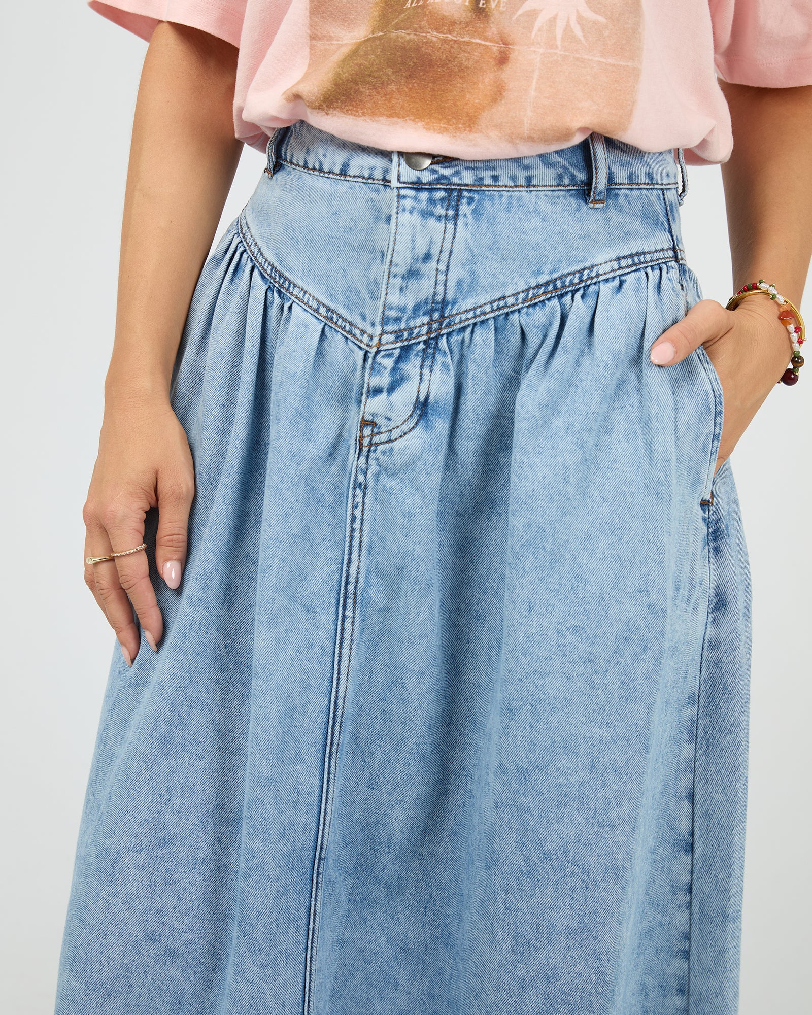 Arlo Maxi Skirt Light Blue - Image 5