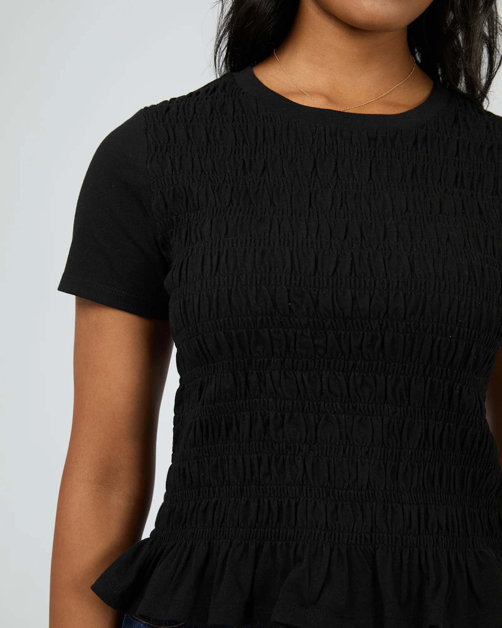 Astor Rouched Tee Black - Image 5