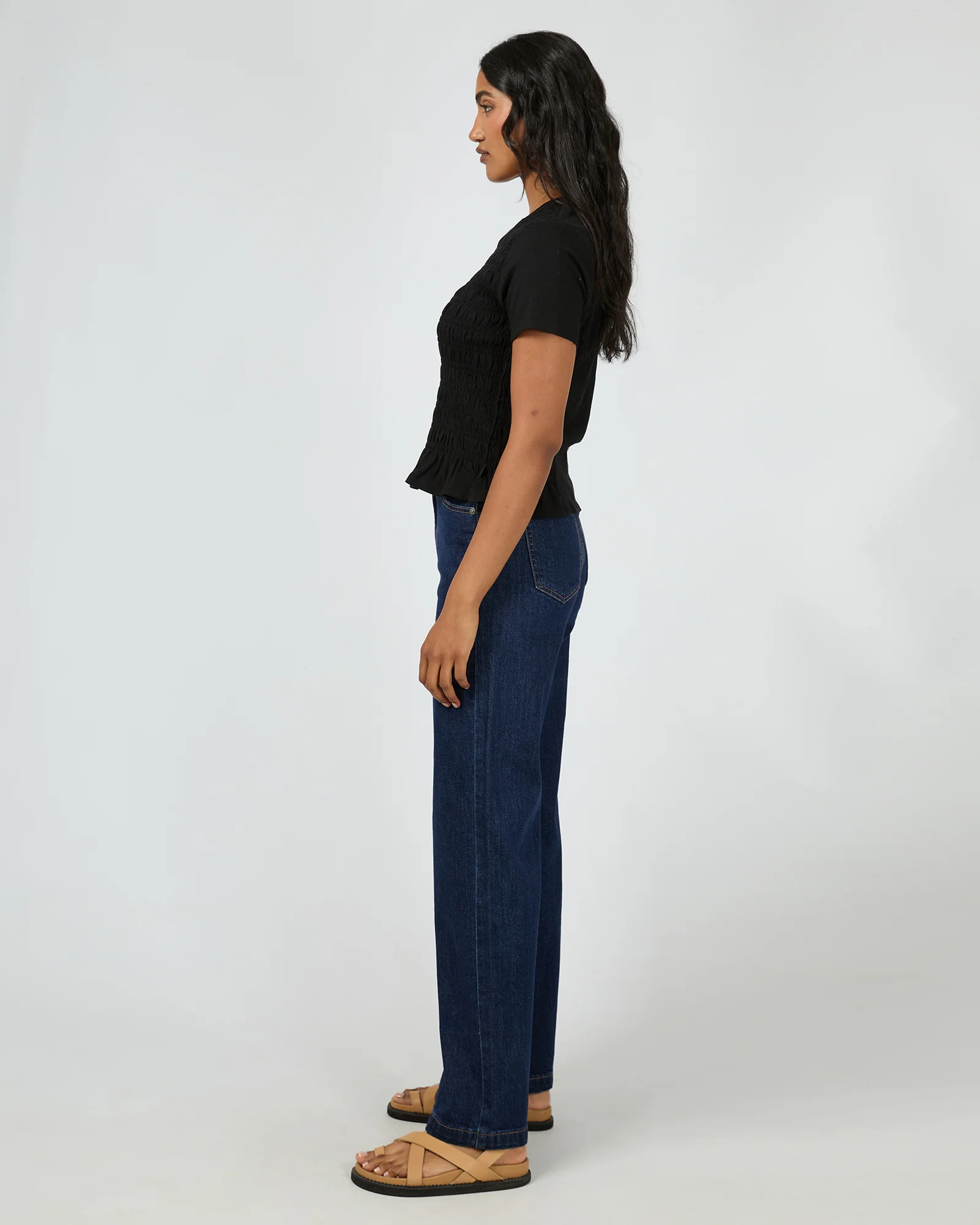 Astor Rouched Tee Black - Image 6