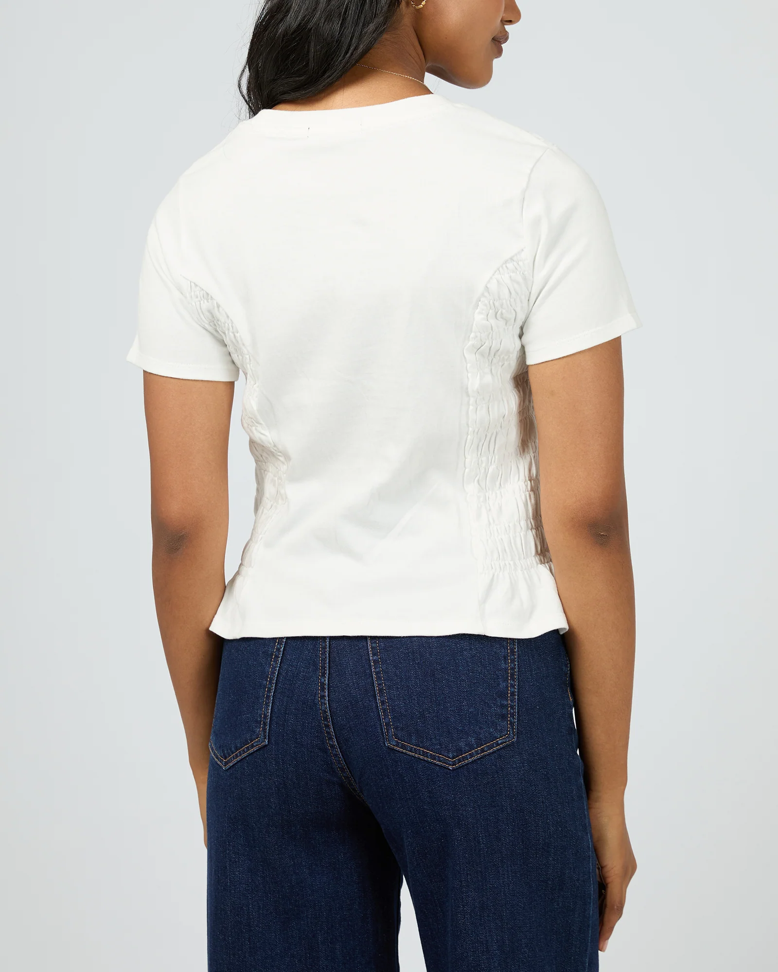 Astor Rouched Tee White - Image 3