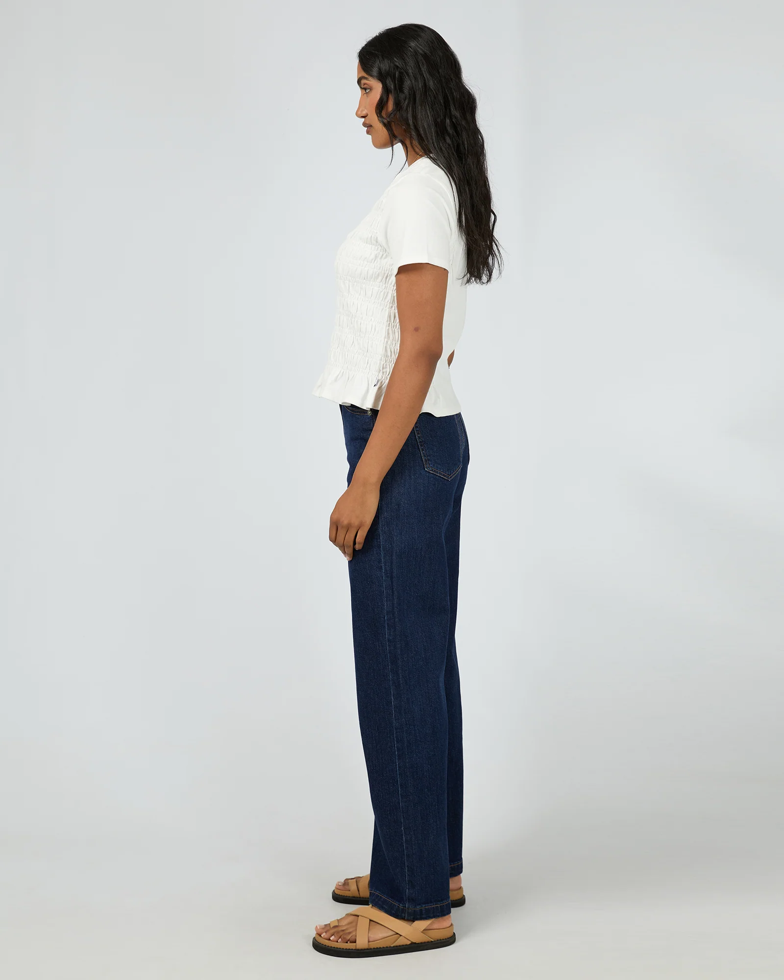 Astor Rouched Tee White - Image 6
