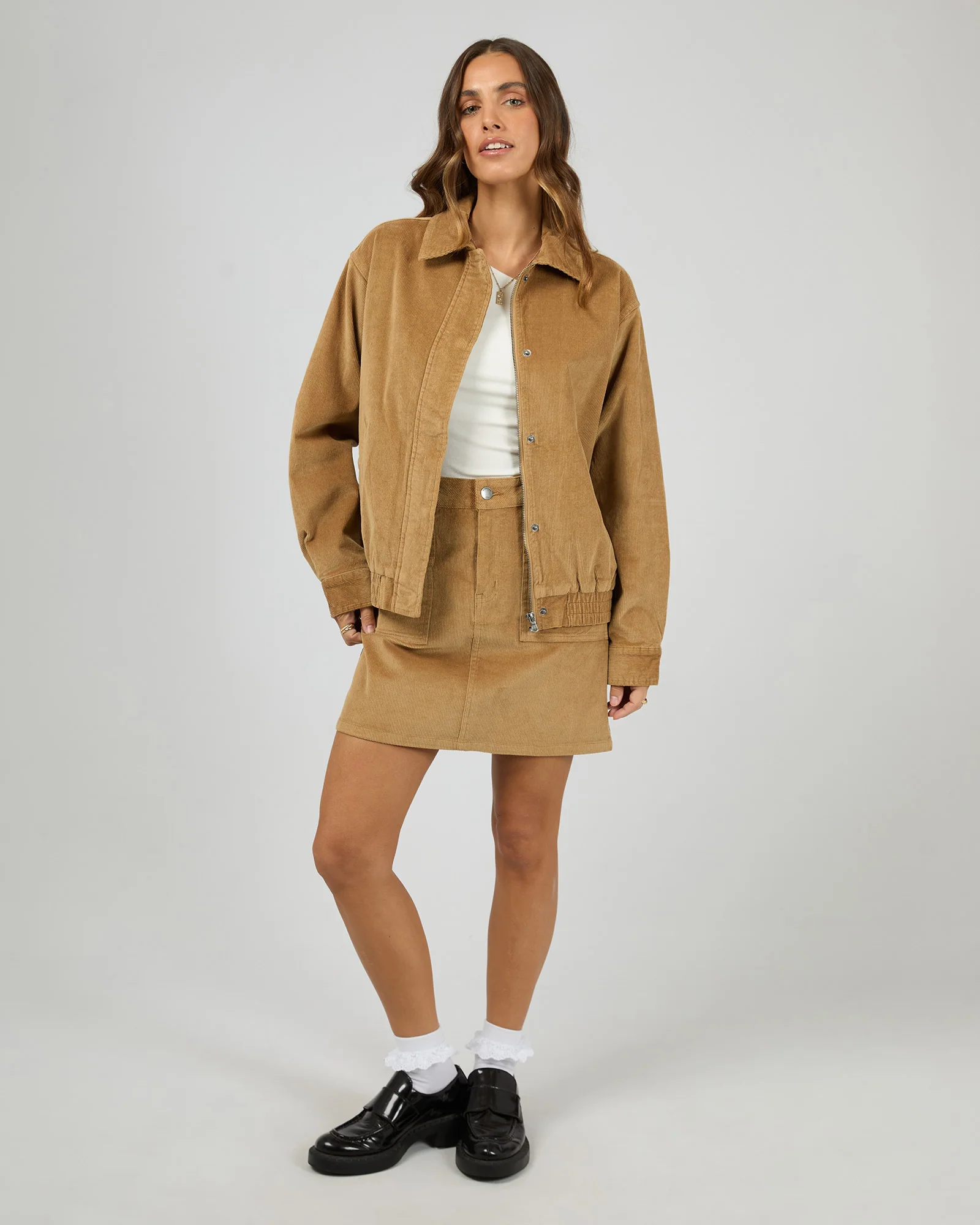 Bambi Cord Bomber Tan - Image 7