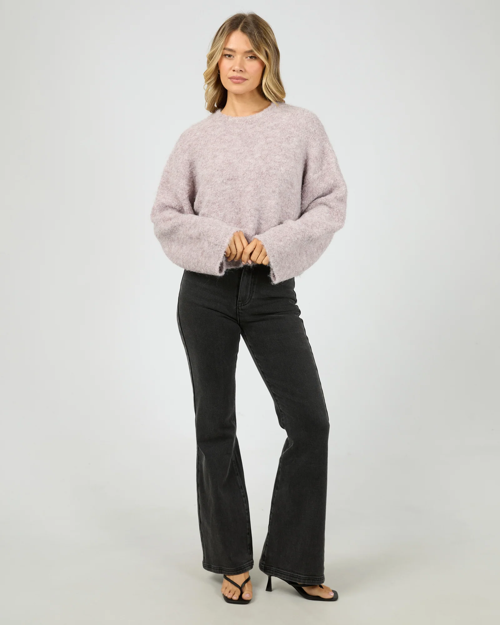 Billie Boucle Knit Lavender - Image 2