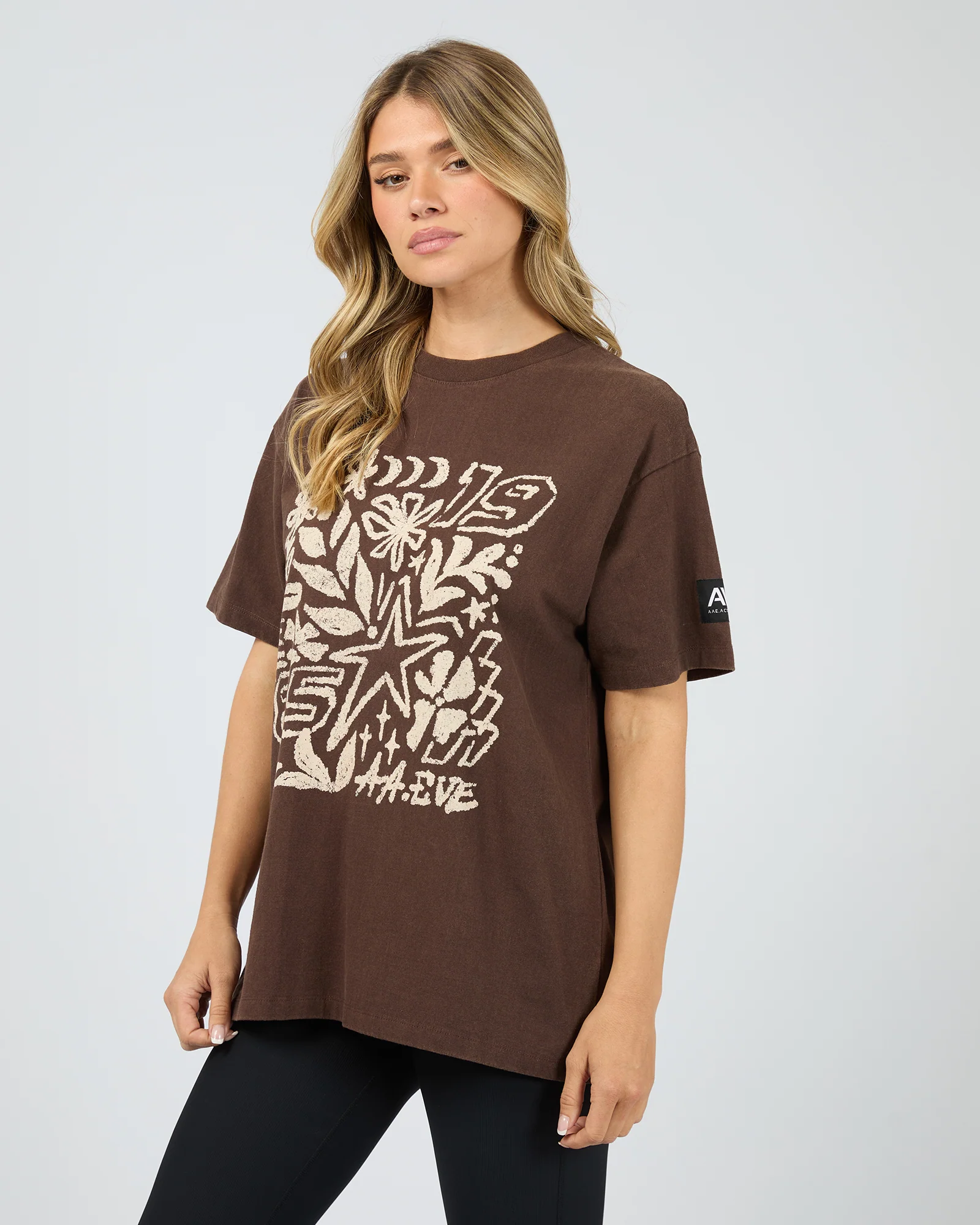 Centered Relaxed Tee Brown - Image 4