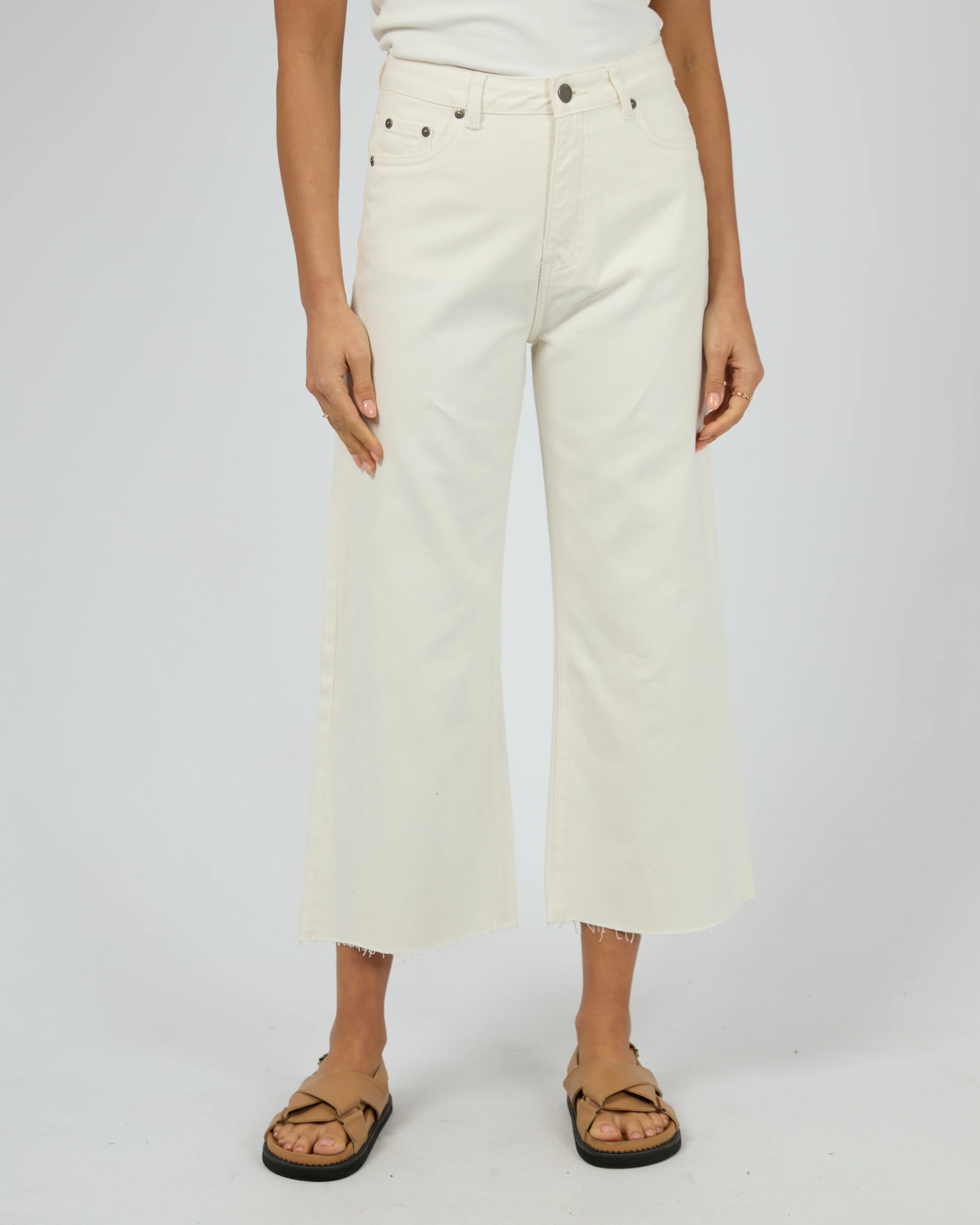 Charlie High Rise Wide Leg Jean Vintage White - Image 3