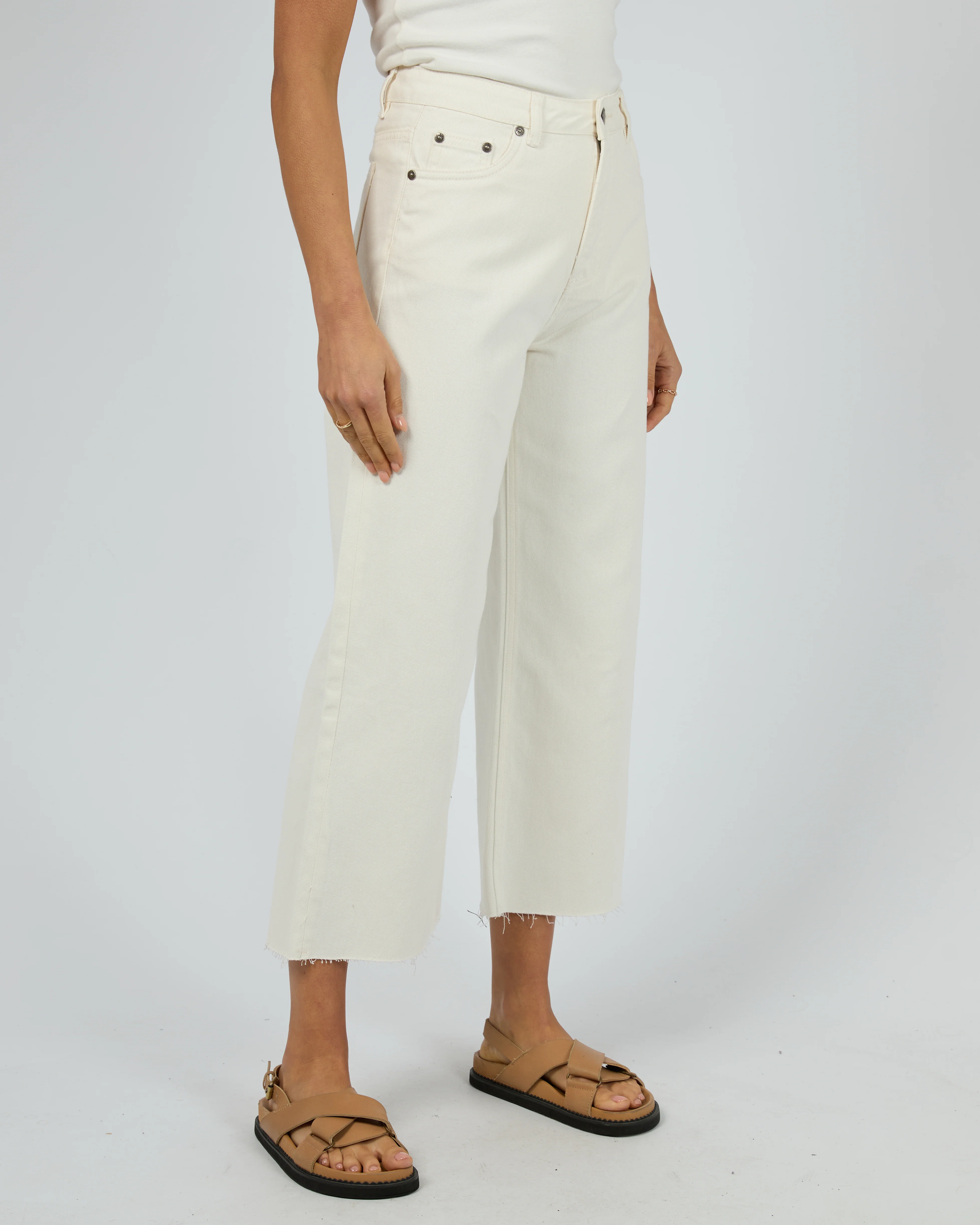 Charlie High Rise Wide Leg Jean Vintage White - Image 4