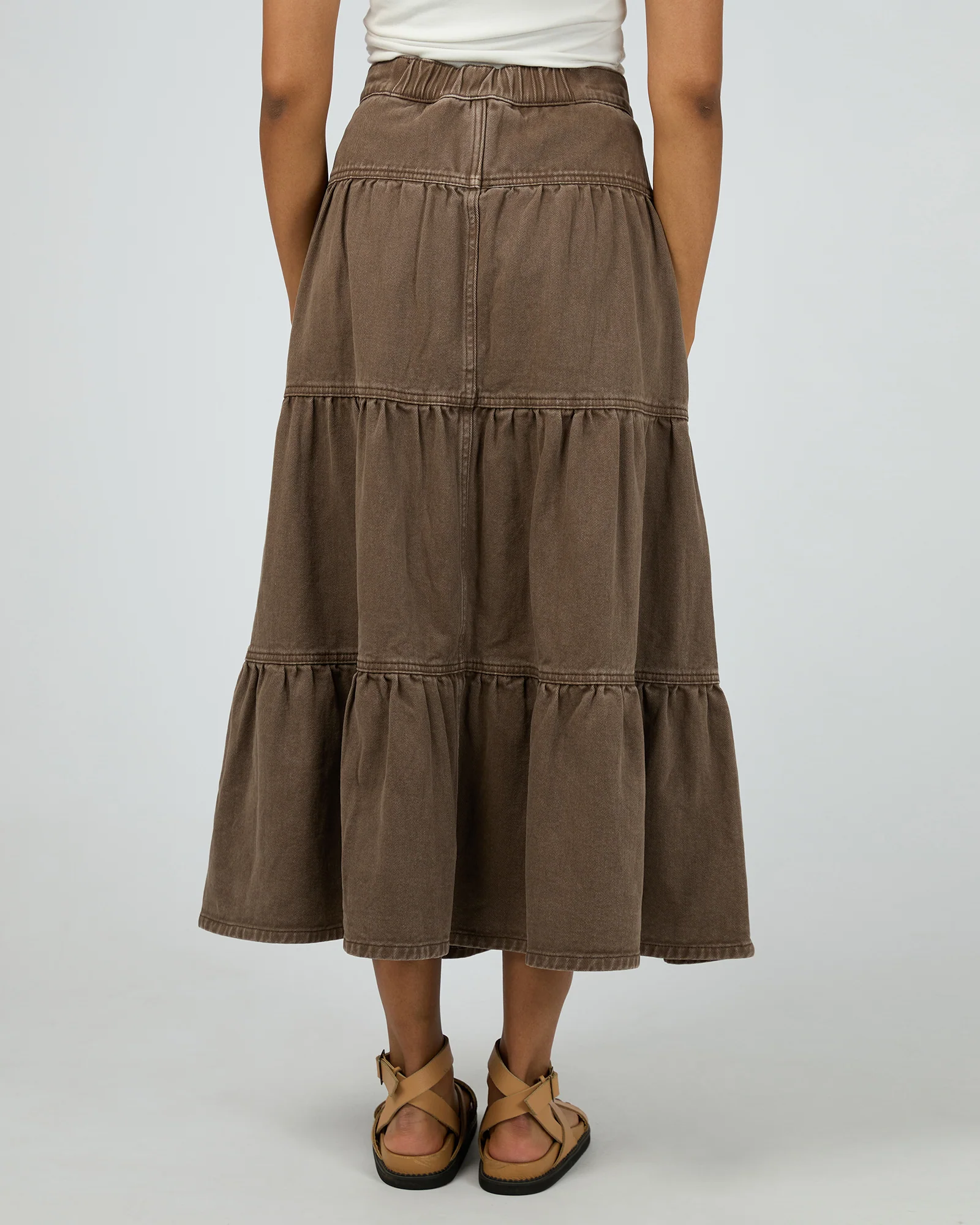 Coco Denim Maxi Skirt Cocoa - Image 3