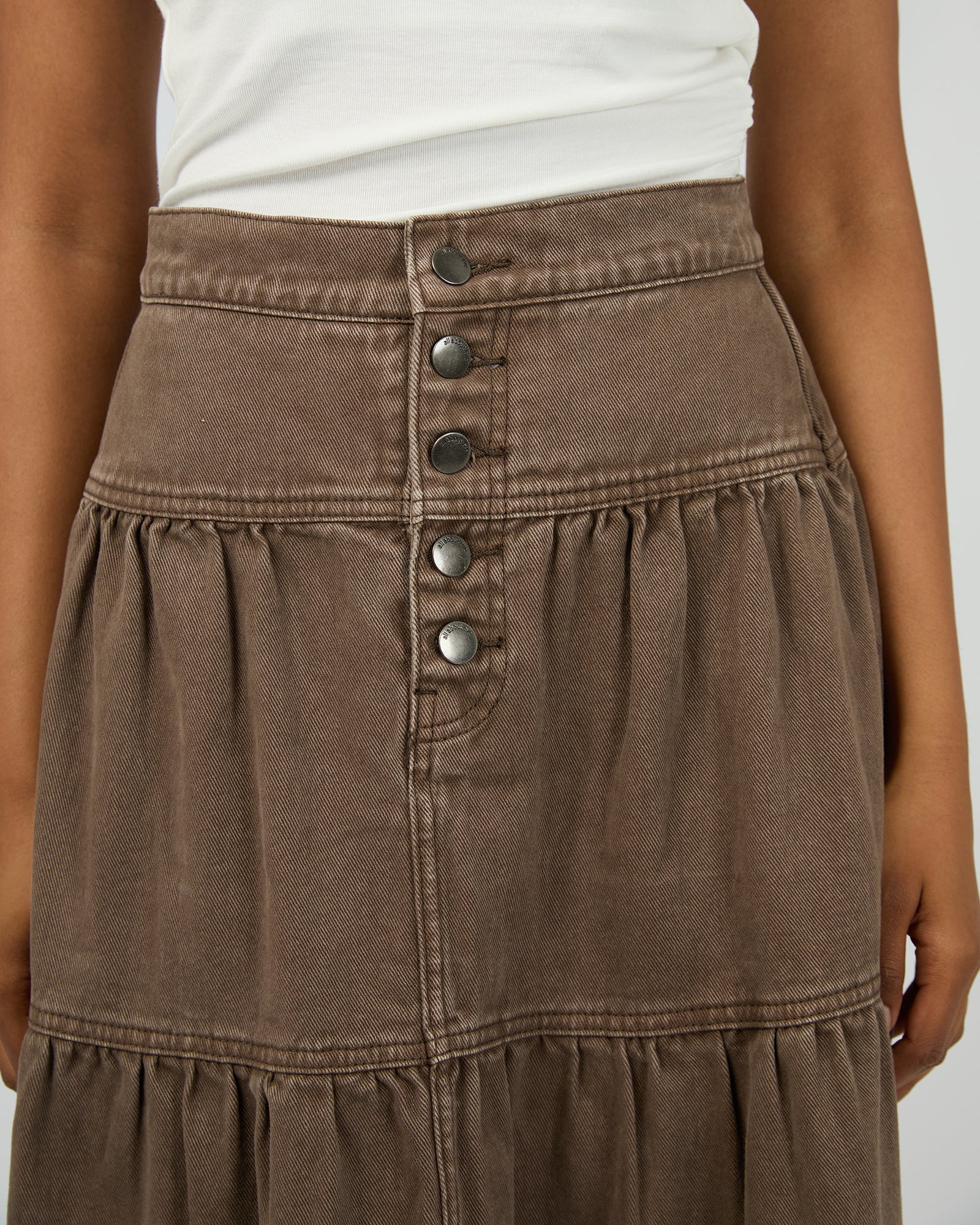 Coco Denim Maxi Skirt Cocoa - Image 5