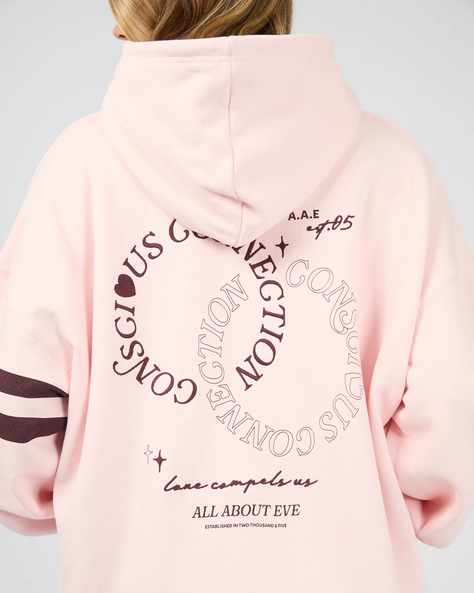 Conscious Relaxed Hoodie Pale Pink - Image 5
