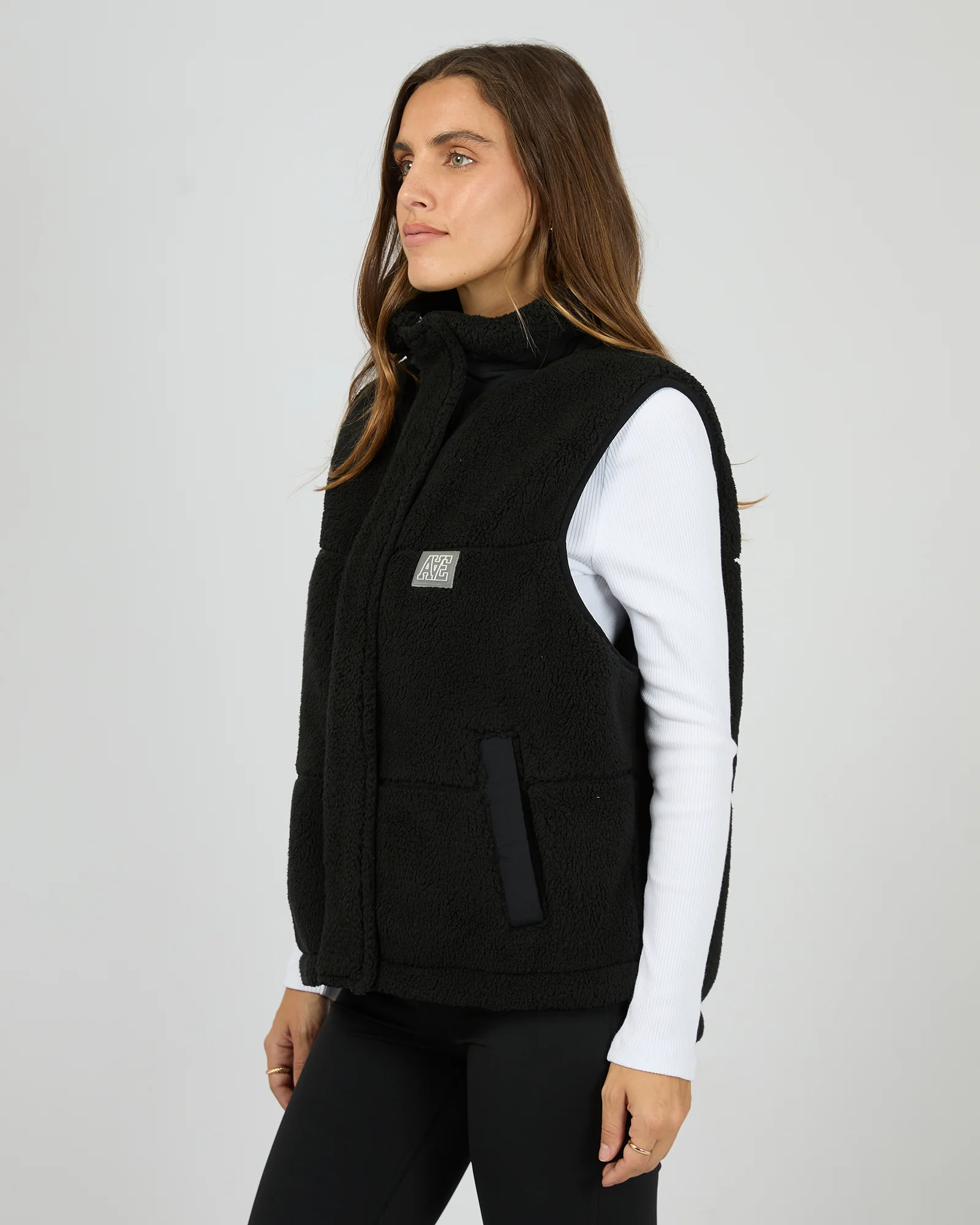 Cosy Club Teddy Vest Black - Image 4