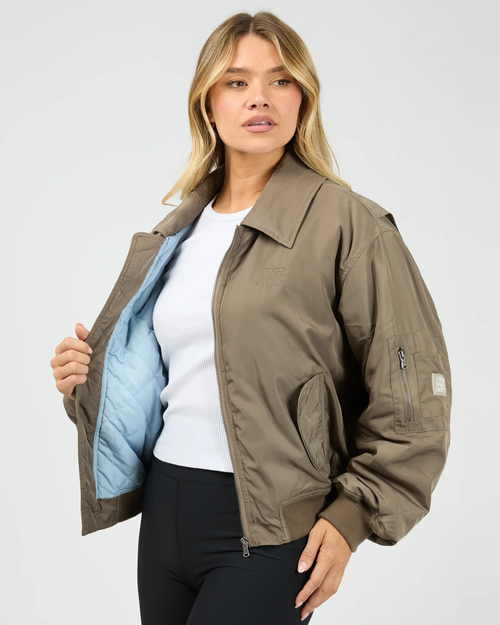 Active Luxe Bomber Mocha - Image 4