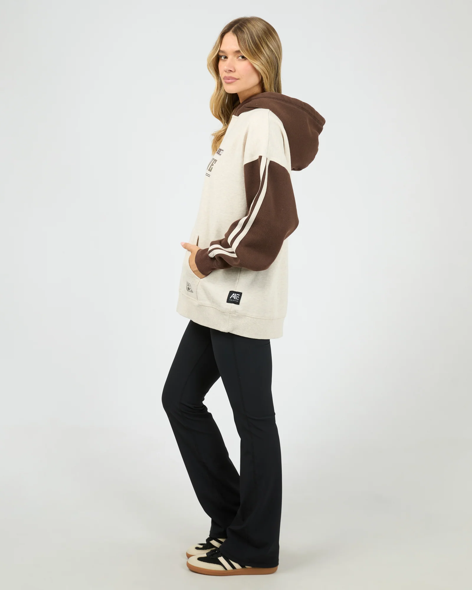Contrast Club Relaxed Hoodie Oat - Image 6
