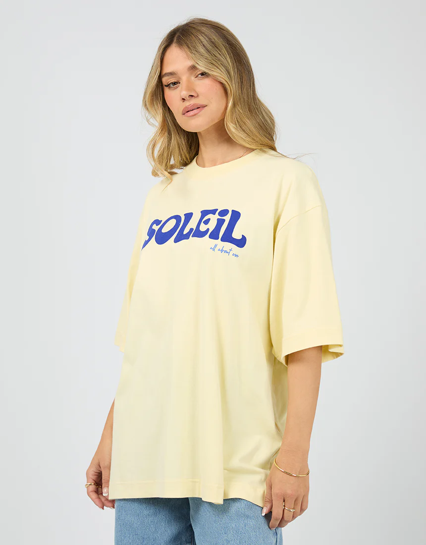 Soleil Oversized Tee Yellow - Image 4