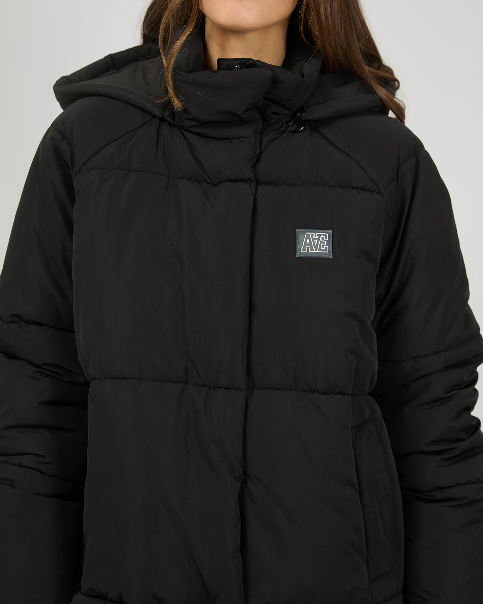 Elevate Long Puffer Jacket Black - Image 5