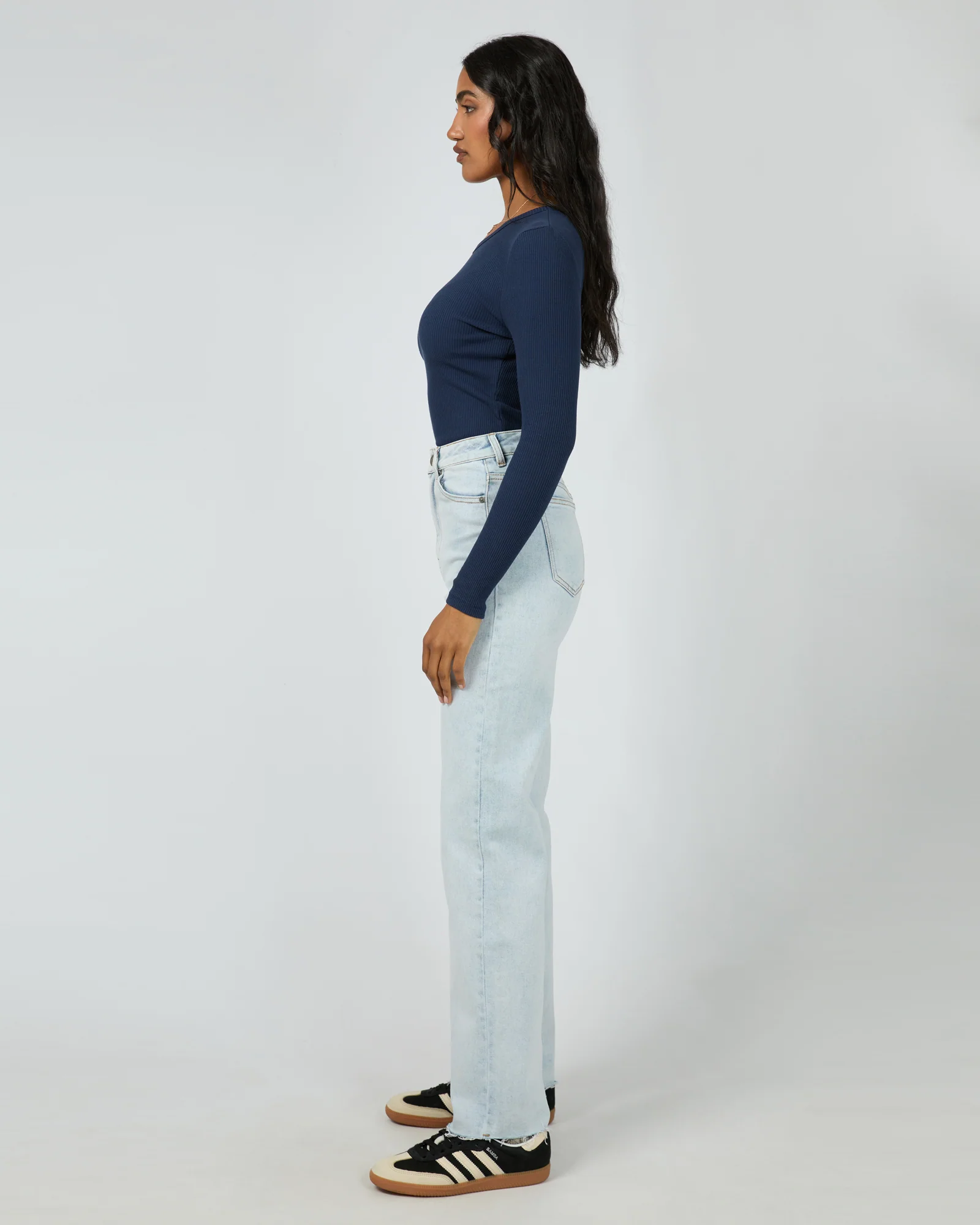 Eve Rib Baby Long Sleeve Tee Navy - Image 6