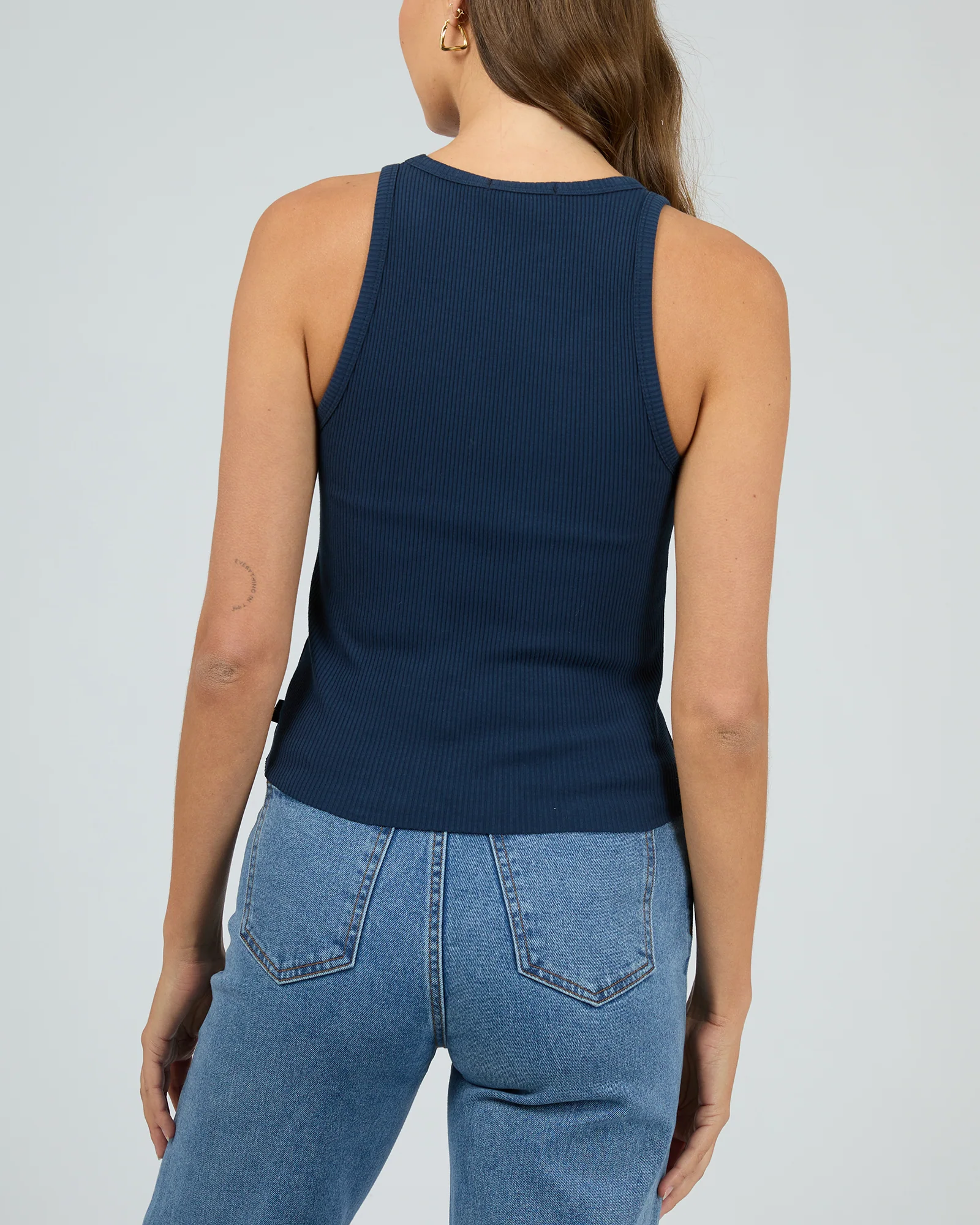 Eve Rib Baby Tank Navy - Image 3