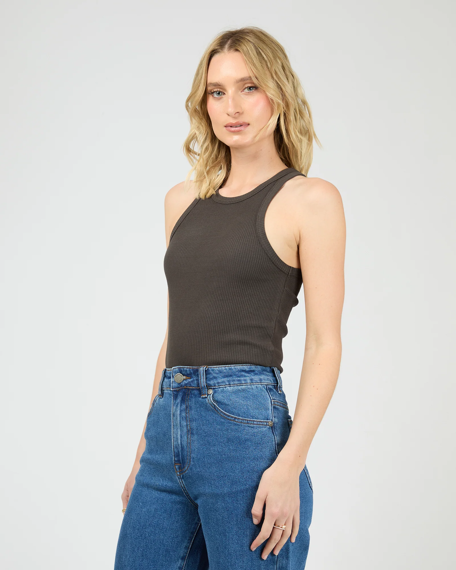 Eve Rib Baby Tank Washed Black - Image 4