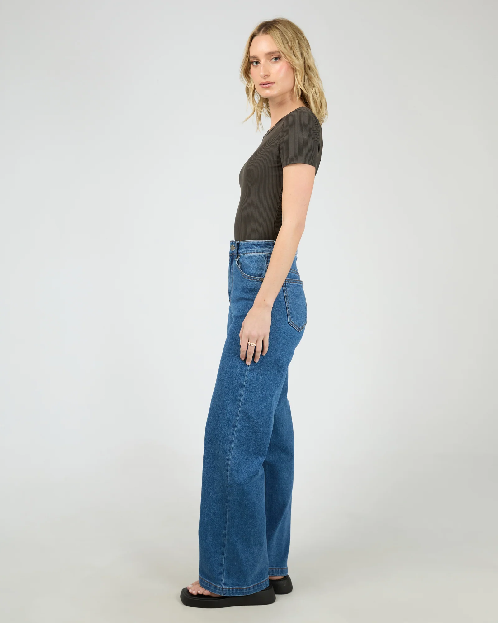 Eve Rib Baby Tee Washed Black - Image 6