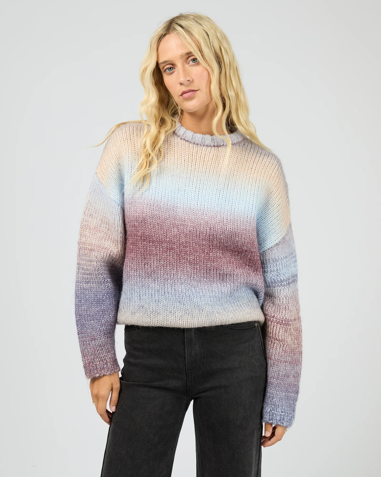 Fray Knit Jumper Multicoloured - Image 2