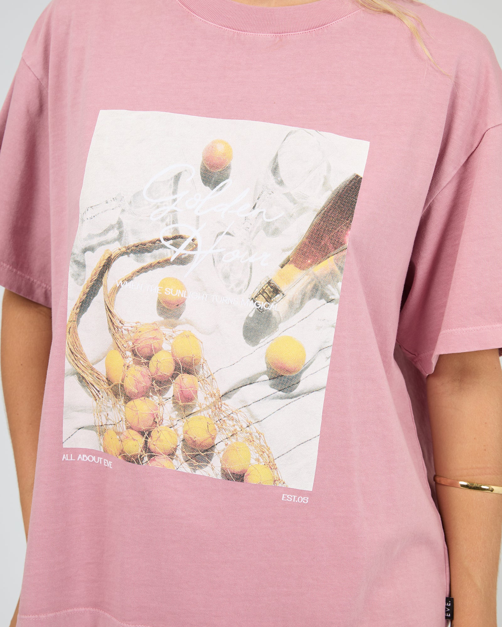 Golden Hour Box Tee Quartz Pink - Image 5