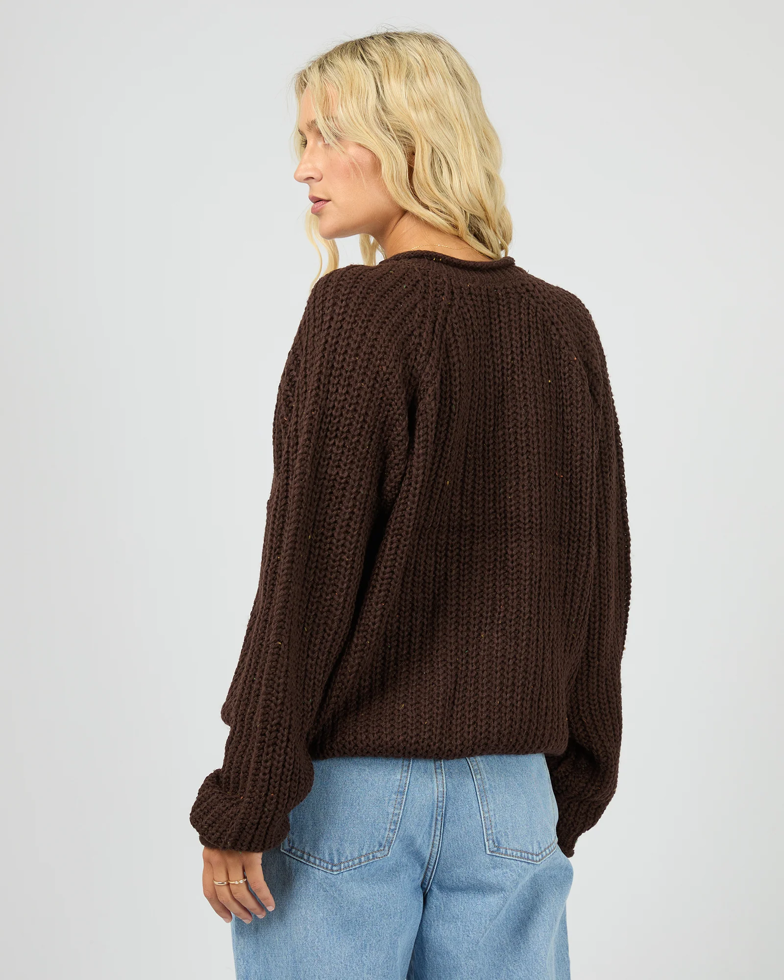Hali V-Neck Knit Brown - Image 3