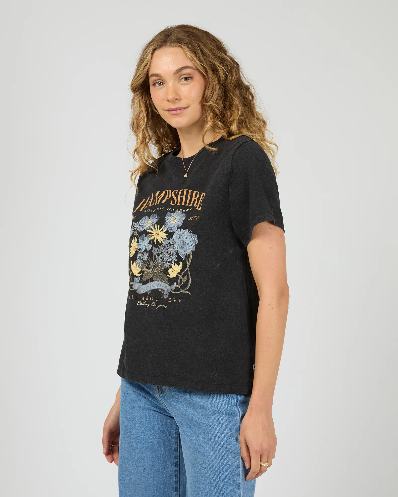 Hampshire Regular Tee Washed Black - Image 4
