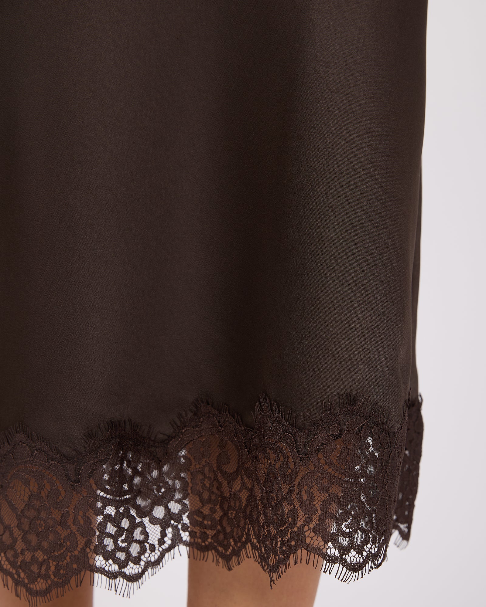 Hava Lace Skirt Coffee - Image 4
