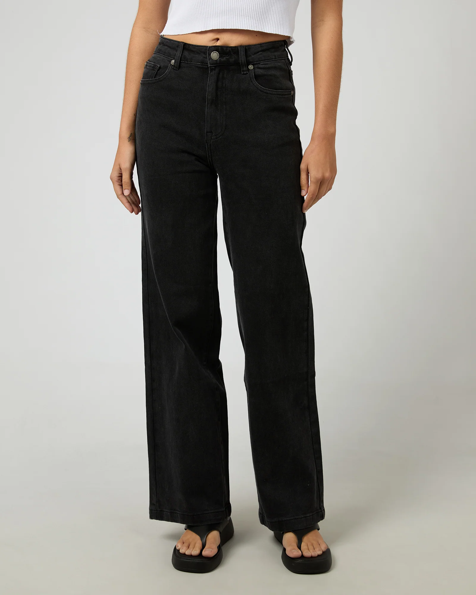 Jacqui Wide Leg Washed Black - Image 3