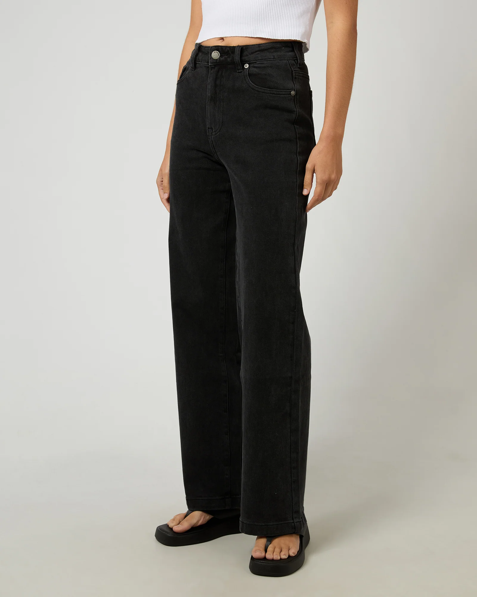 Jacqui Wide Leg Washed Black - Image 4