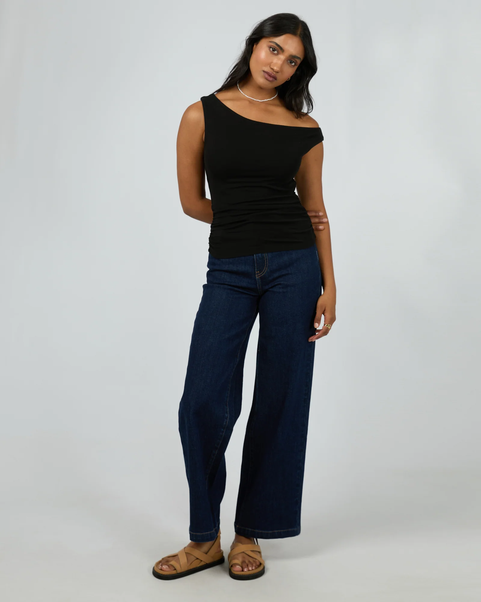 Kylie Off Shoulder Top Black - Image 2