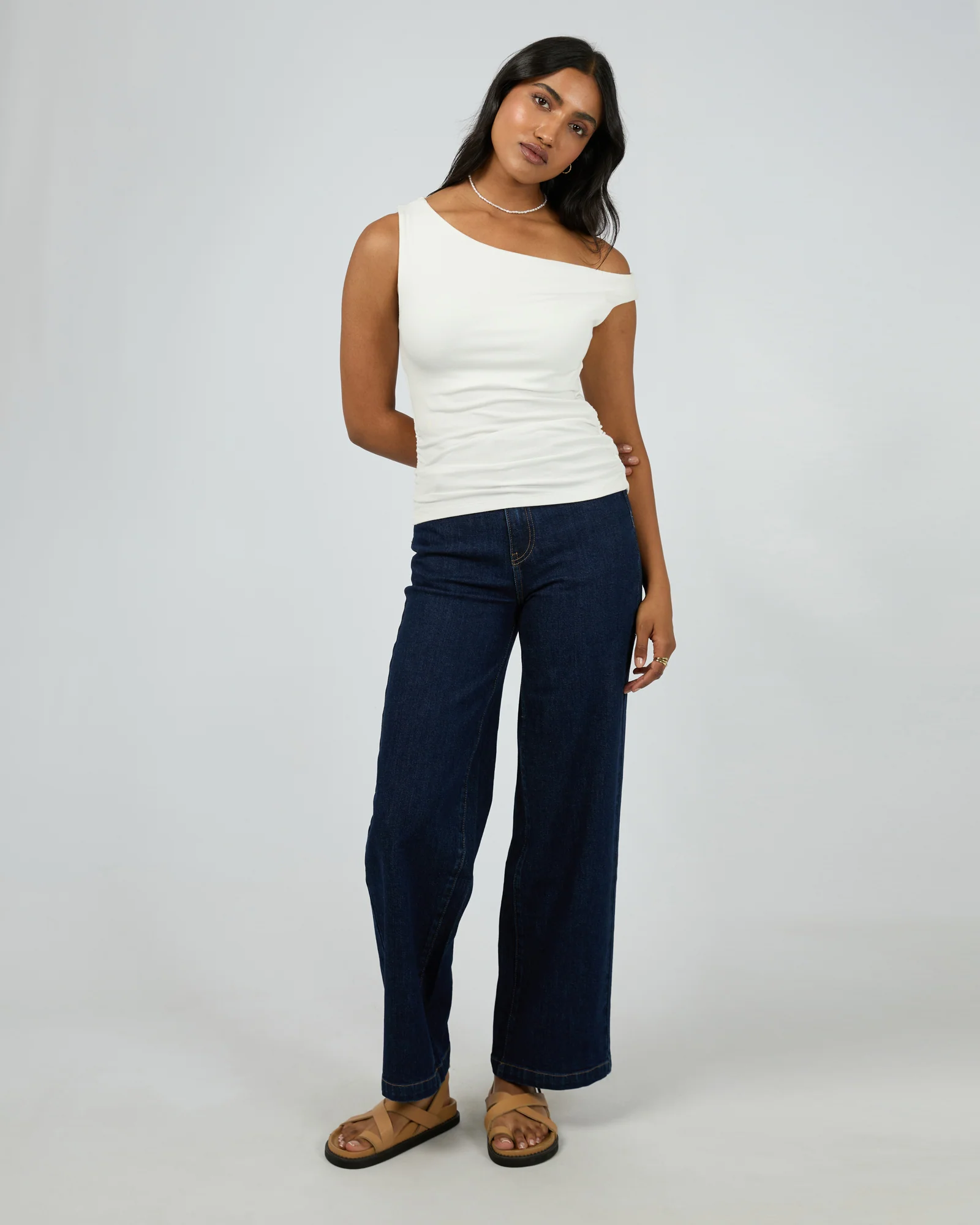 Kylie Off Shoulder Top Vintage White - Image 3
