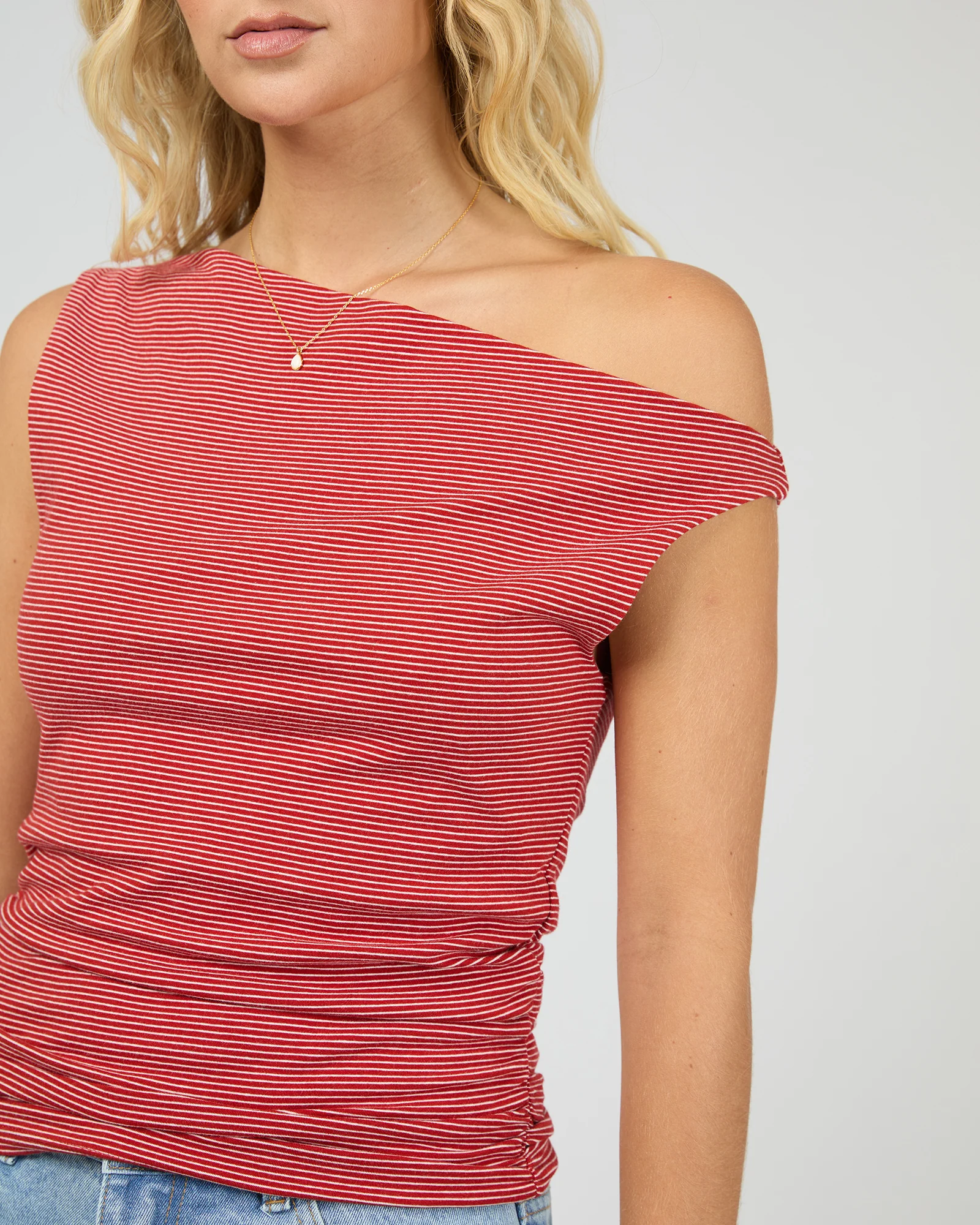 Kylie Stripe Top Red - Image 5
