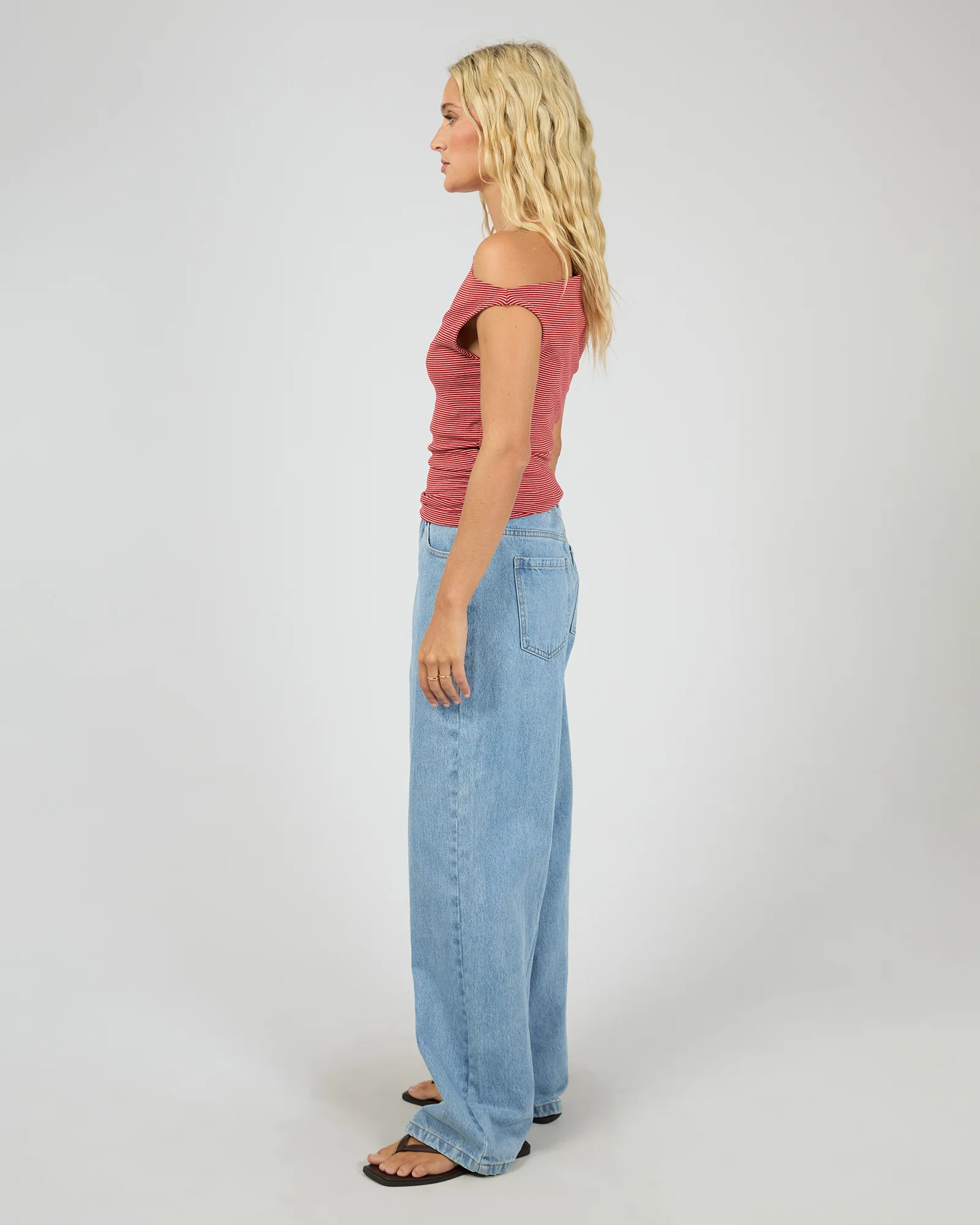 Kylie Stripe Top Red - Image 6
