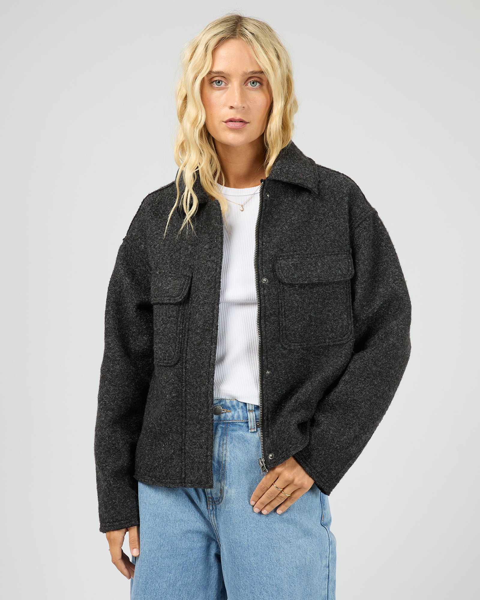 Lane Jacket Washed Black