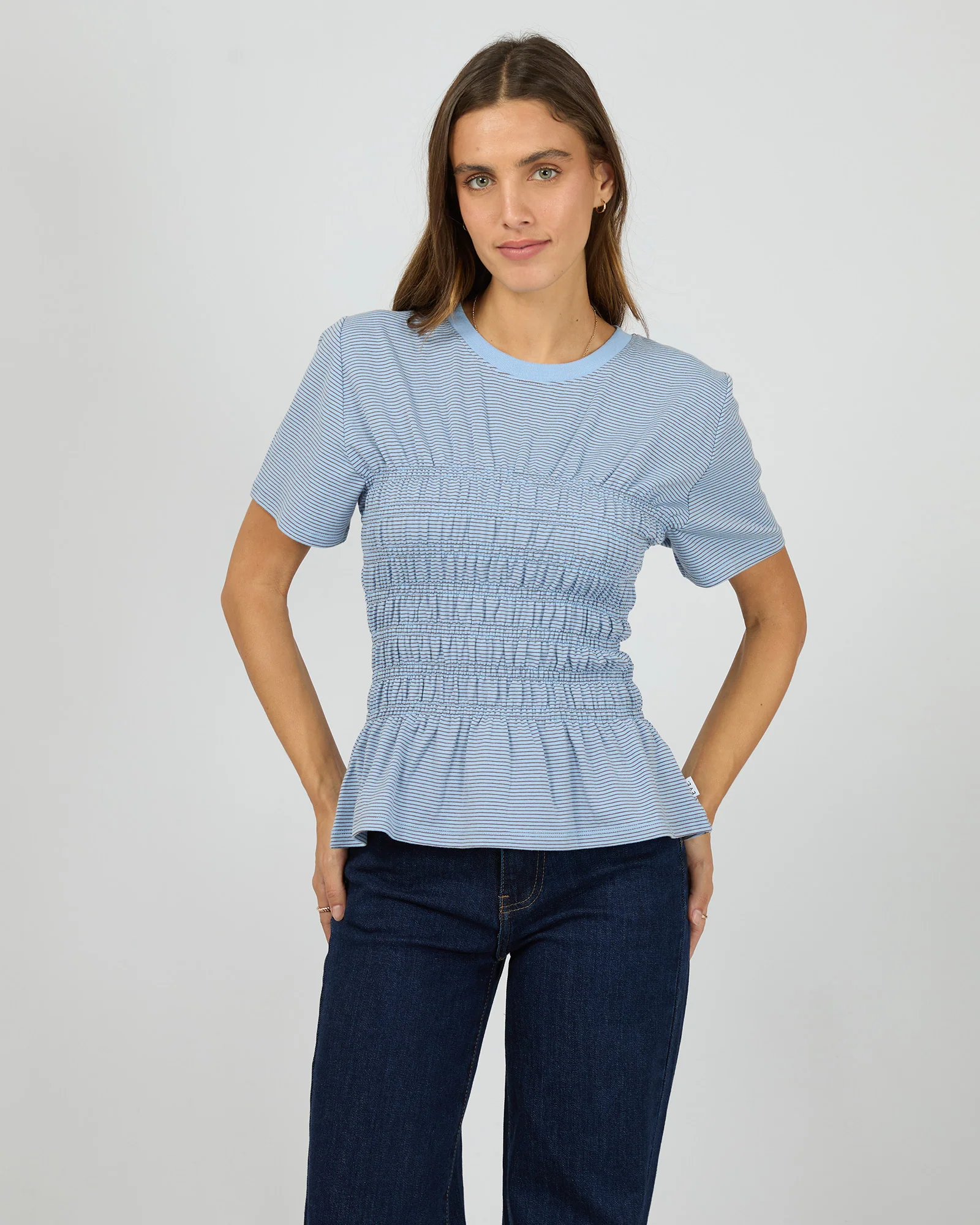 Lipa Stripe Tee Blue