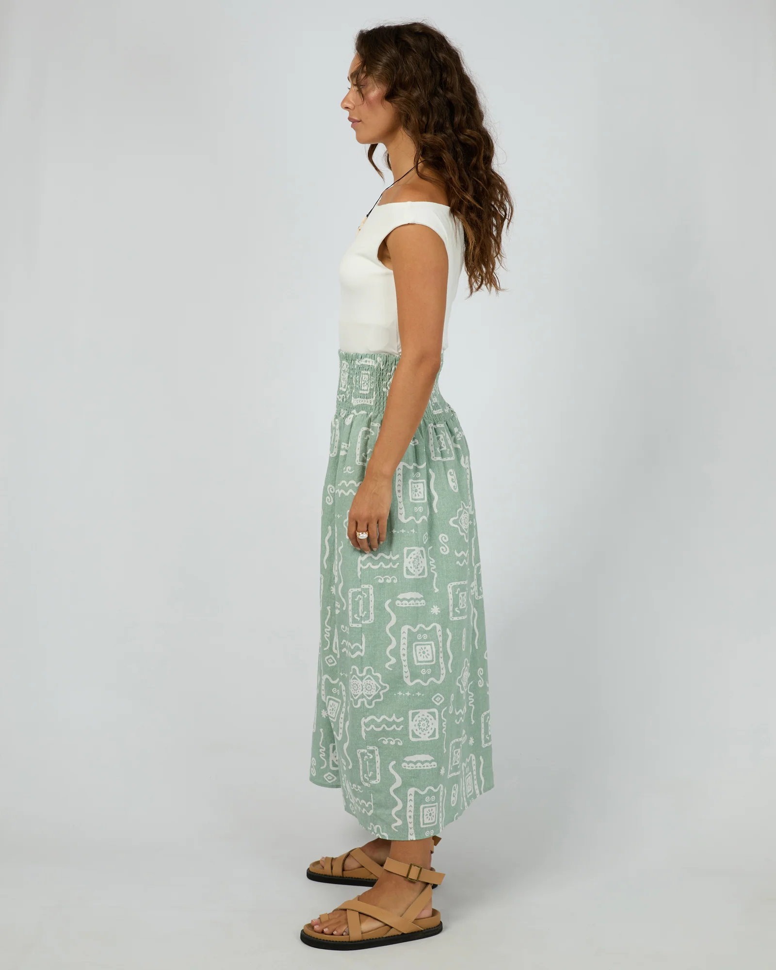 Lucia Maxi Skirt Sage - Image 6