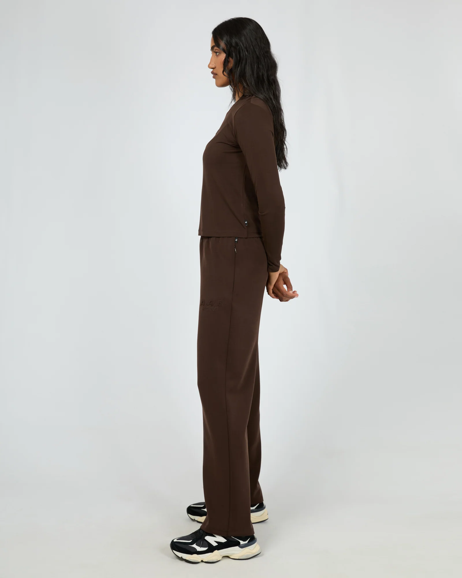 Luxe Active Long Sleeve Top Brown - Image 6