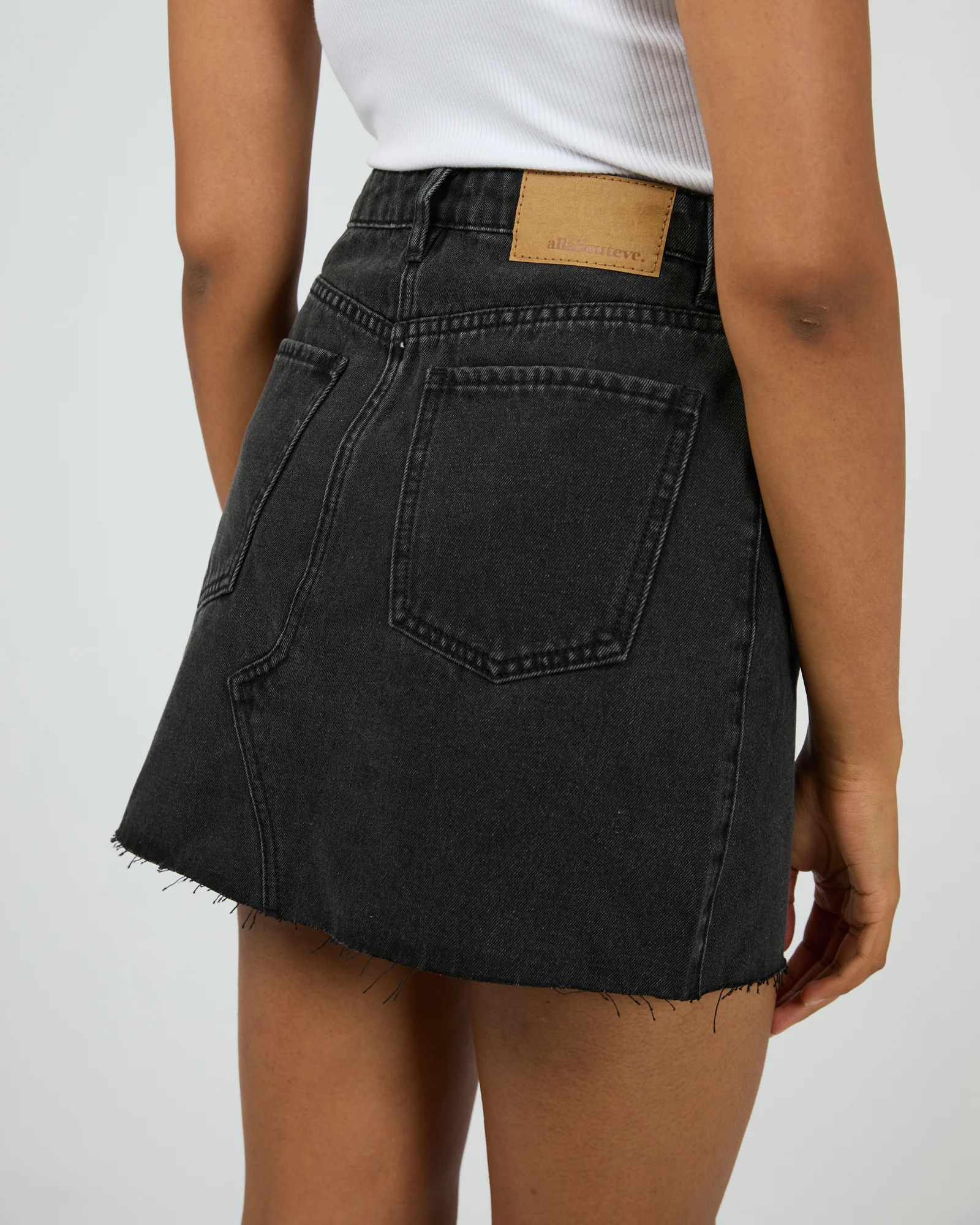 Margot Denim Skirt Washed Black - Image 6