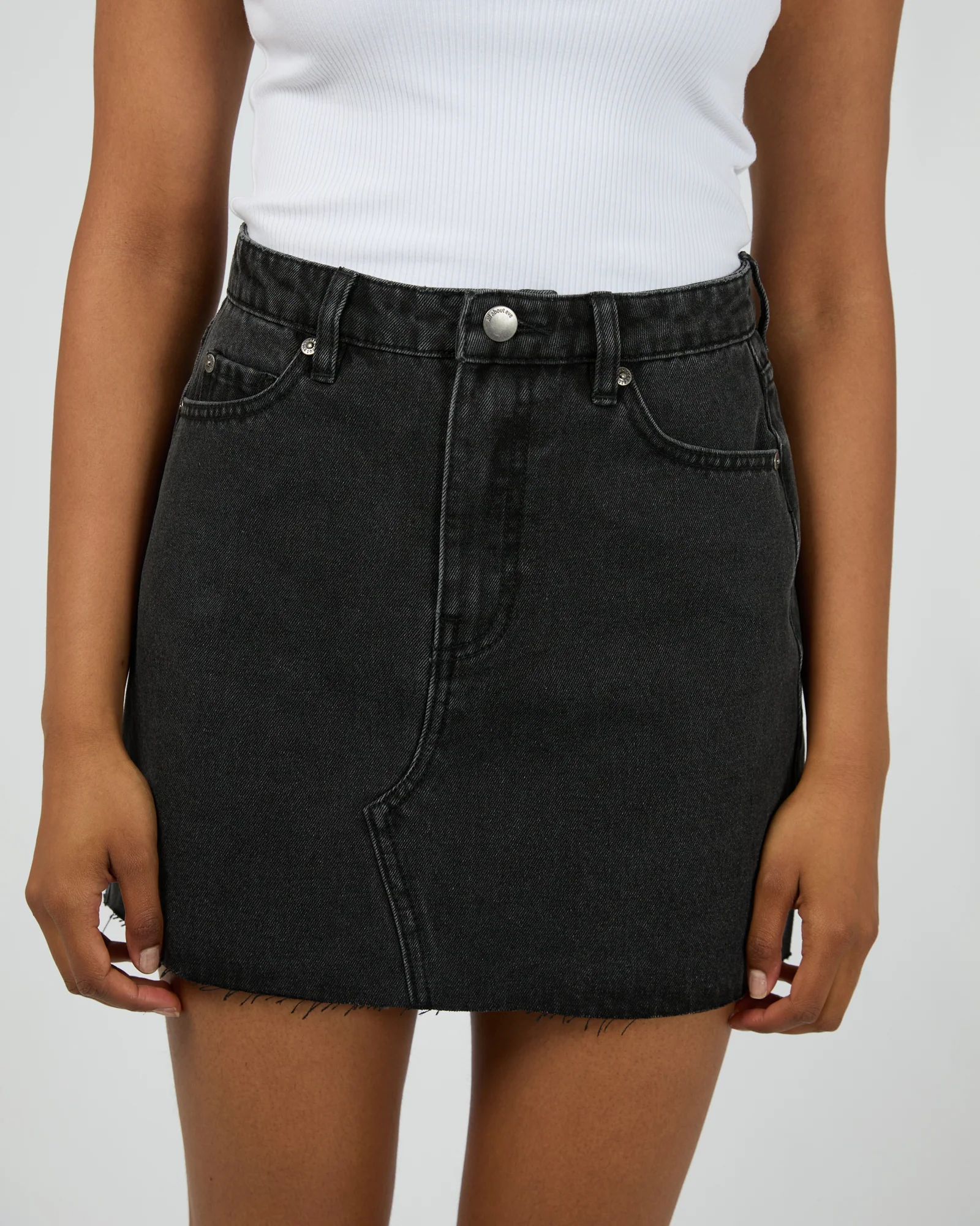 Margot Denim Skirt Washed Black - Image 8