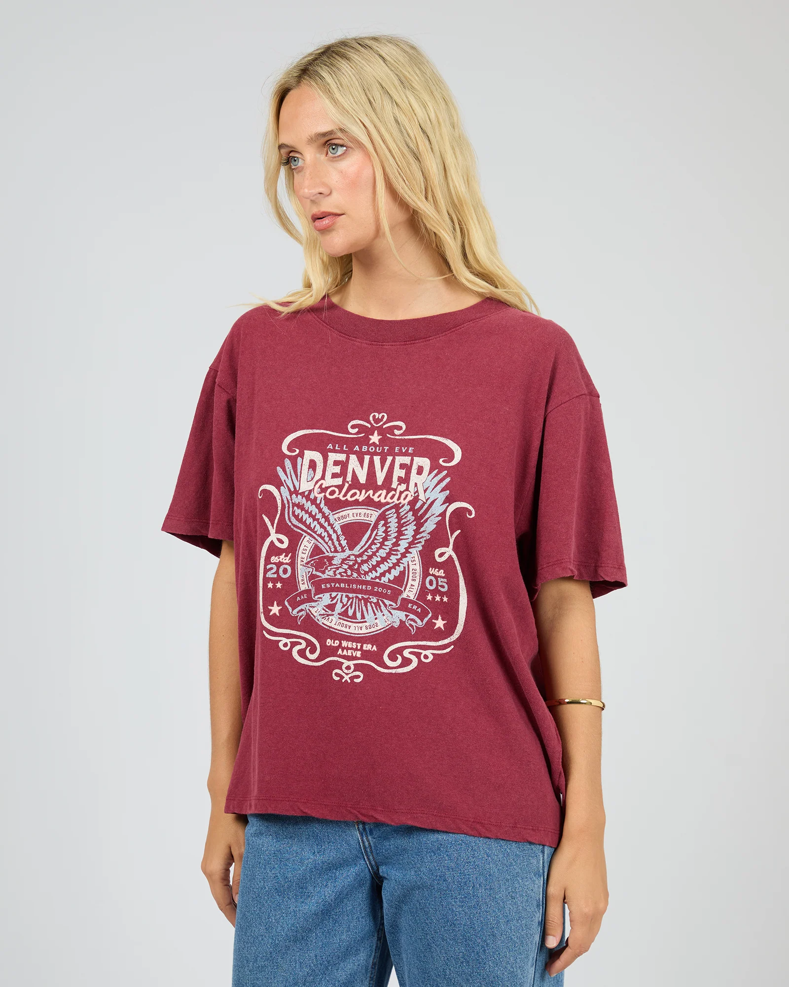 Old West Era Box Tee Wine - Image 4