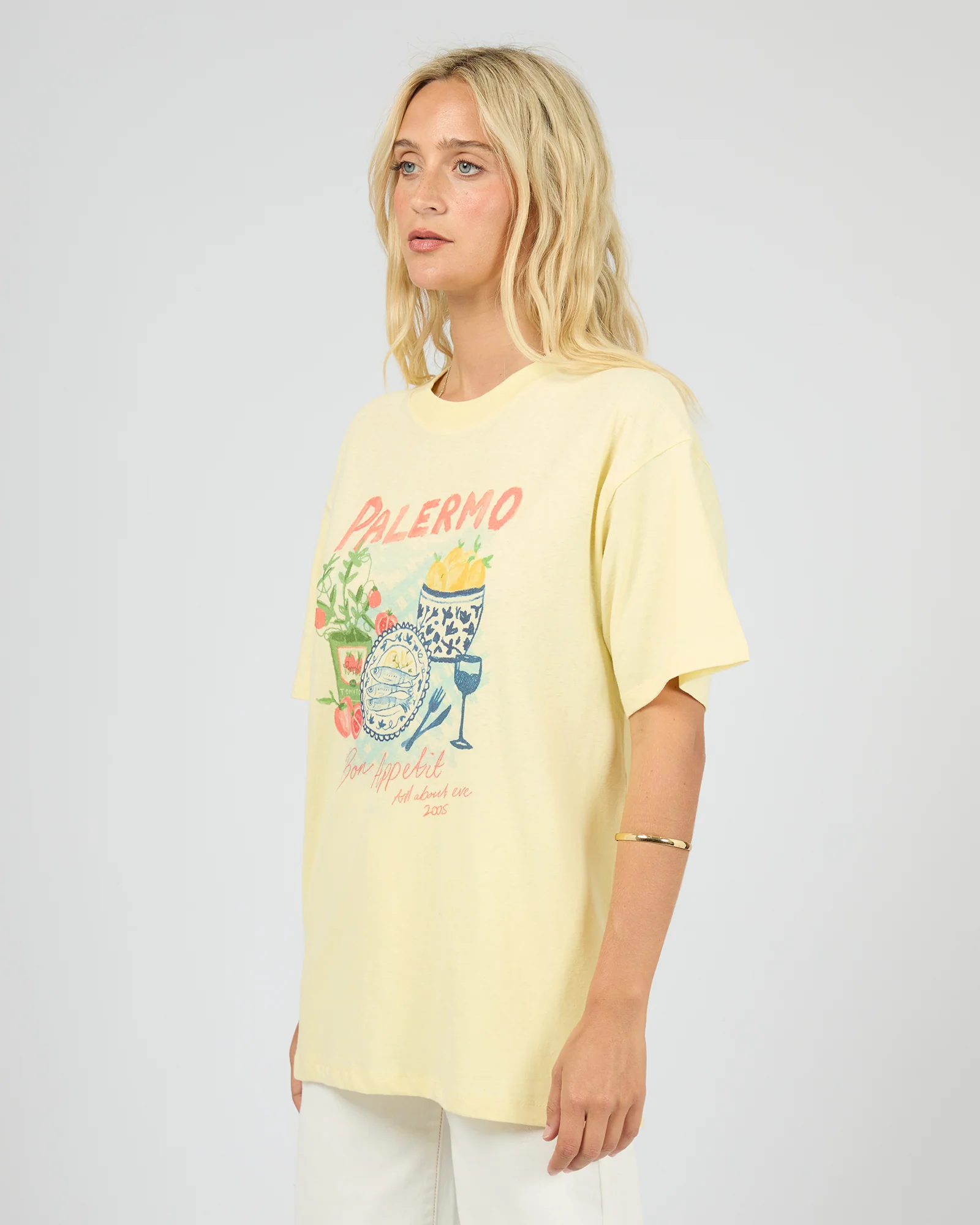 Palermo Relaxed Tee Yellow - Image 4