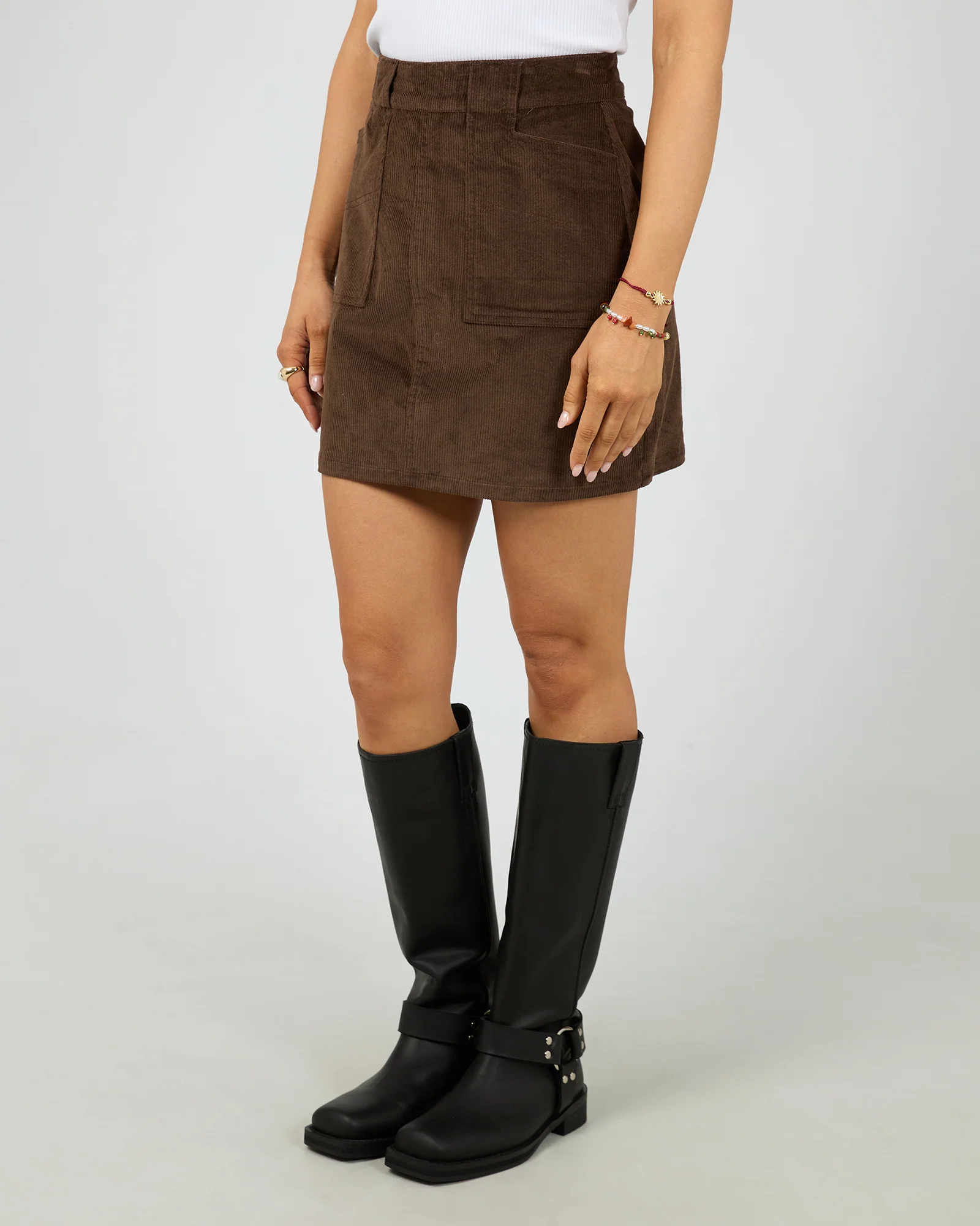 Parker Cord Skirt Brown - Image 4