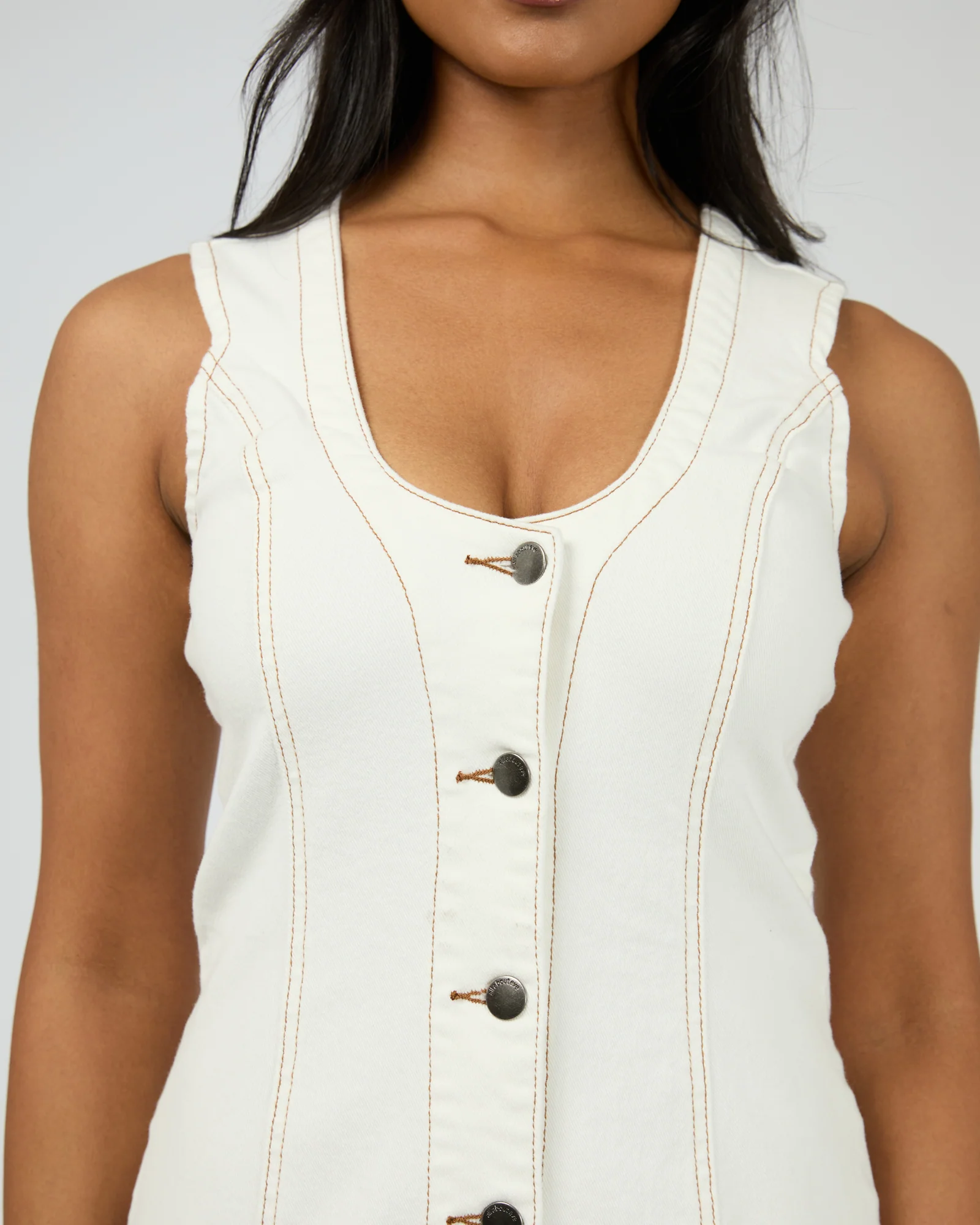 Peta Mini Dress Vintage White - Image 5