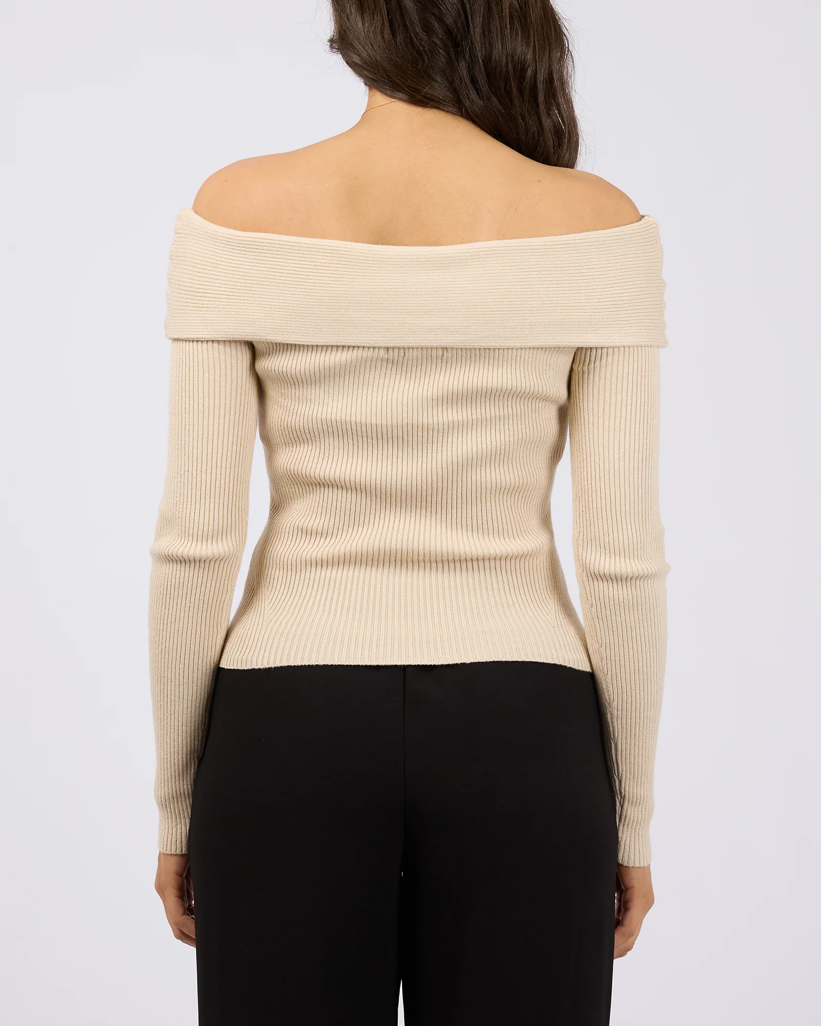 Sabine Off Shoulder Knit Natural - Image 3