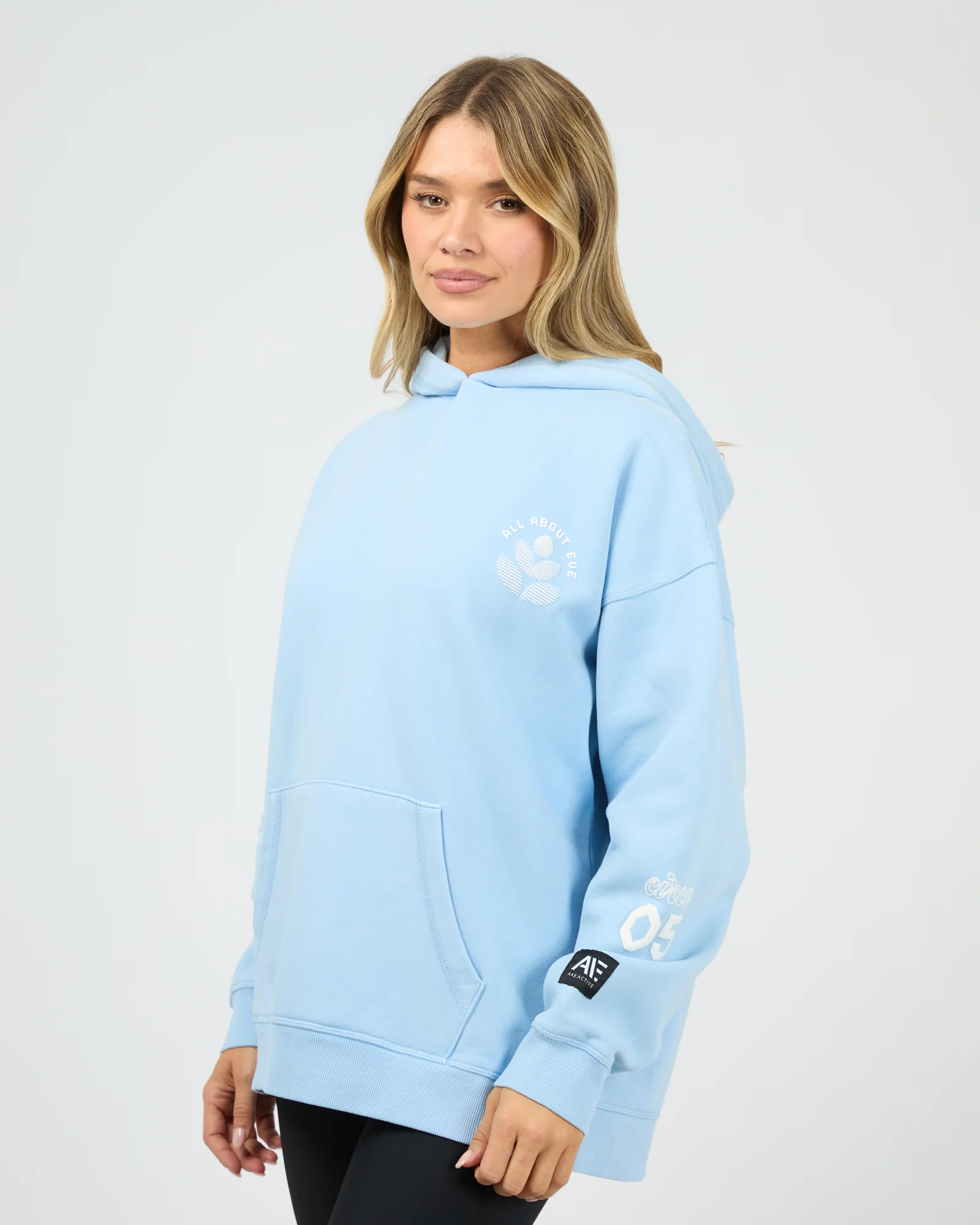 Serene Relaxed Hoodie Blue - Image 4