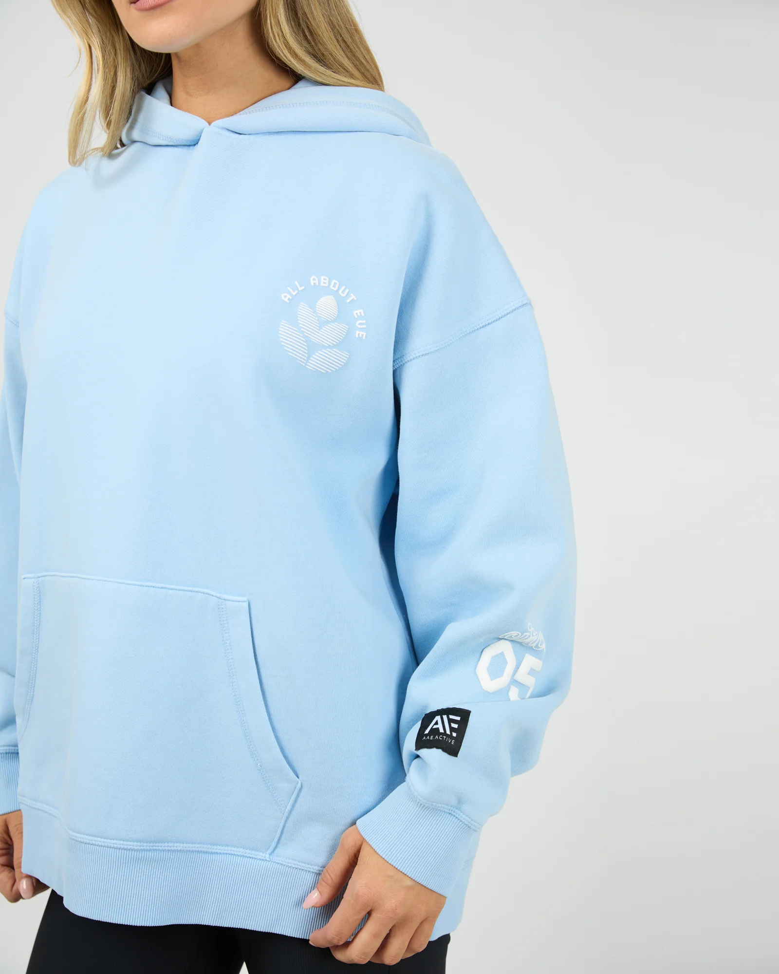 Serene Relaxed Hoodie Blue - Image 5