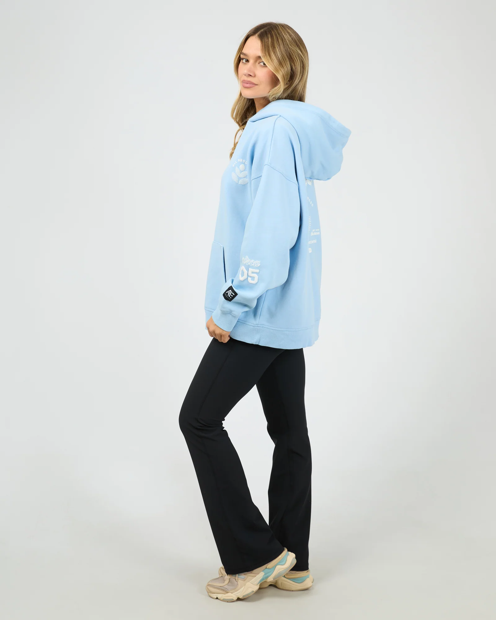 Serene Relaxed Hoodie Blue - Image 6