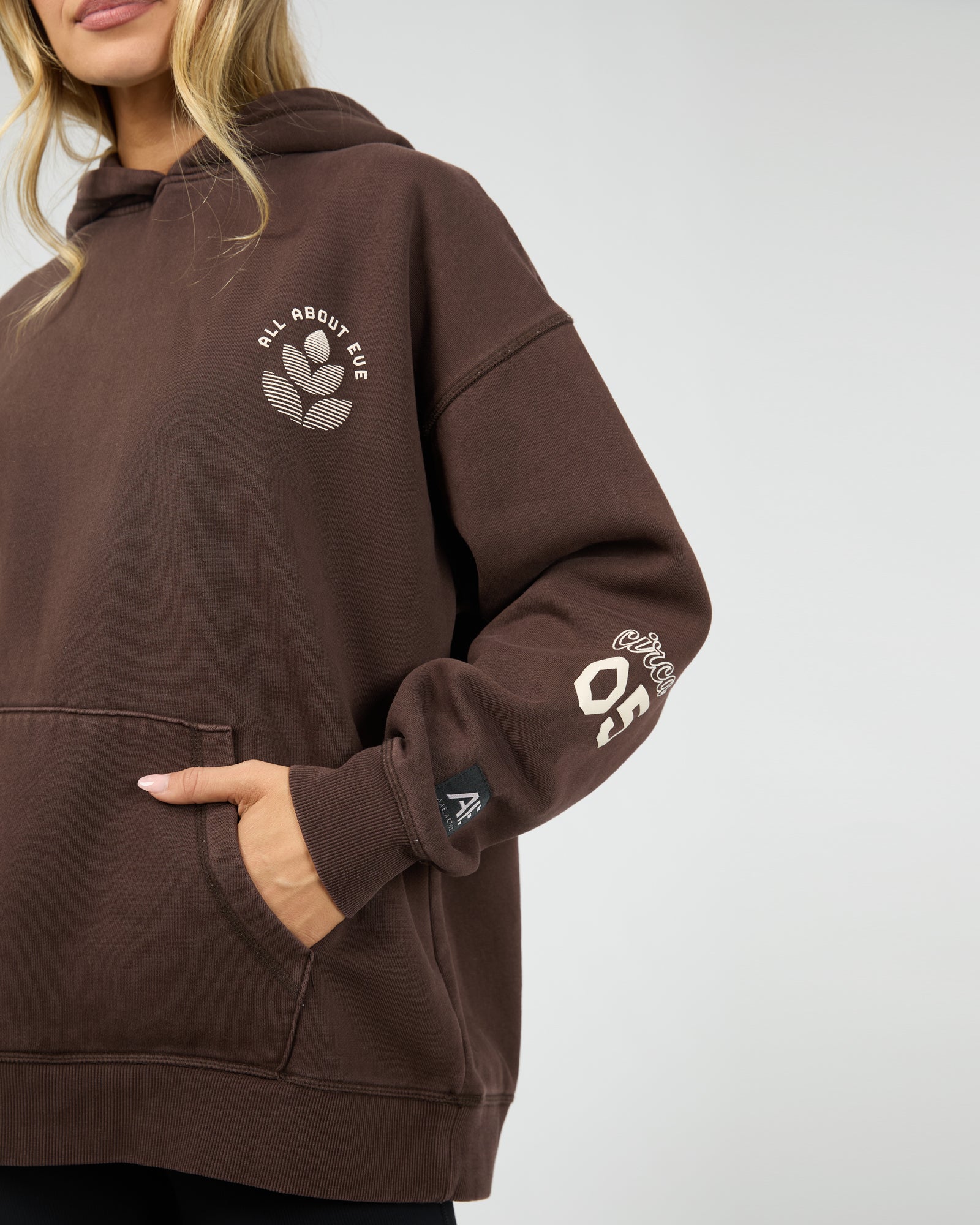 Serene Relaxed Hoodie Brown - Image 5